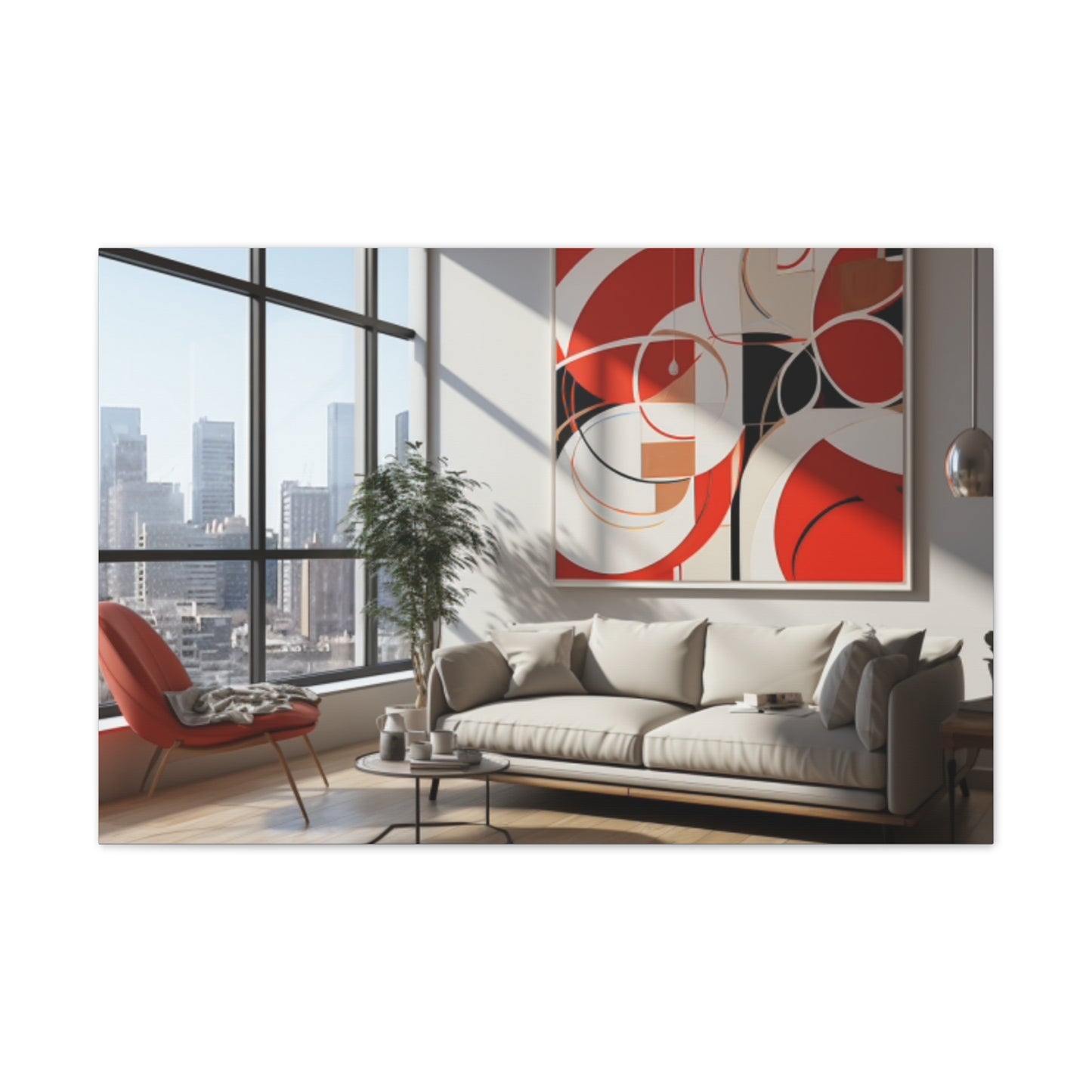Crimson Elegance: A Symphony of Sophistication Canvas Print