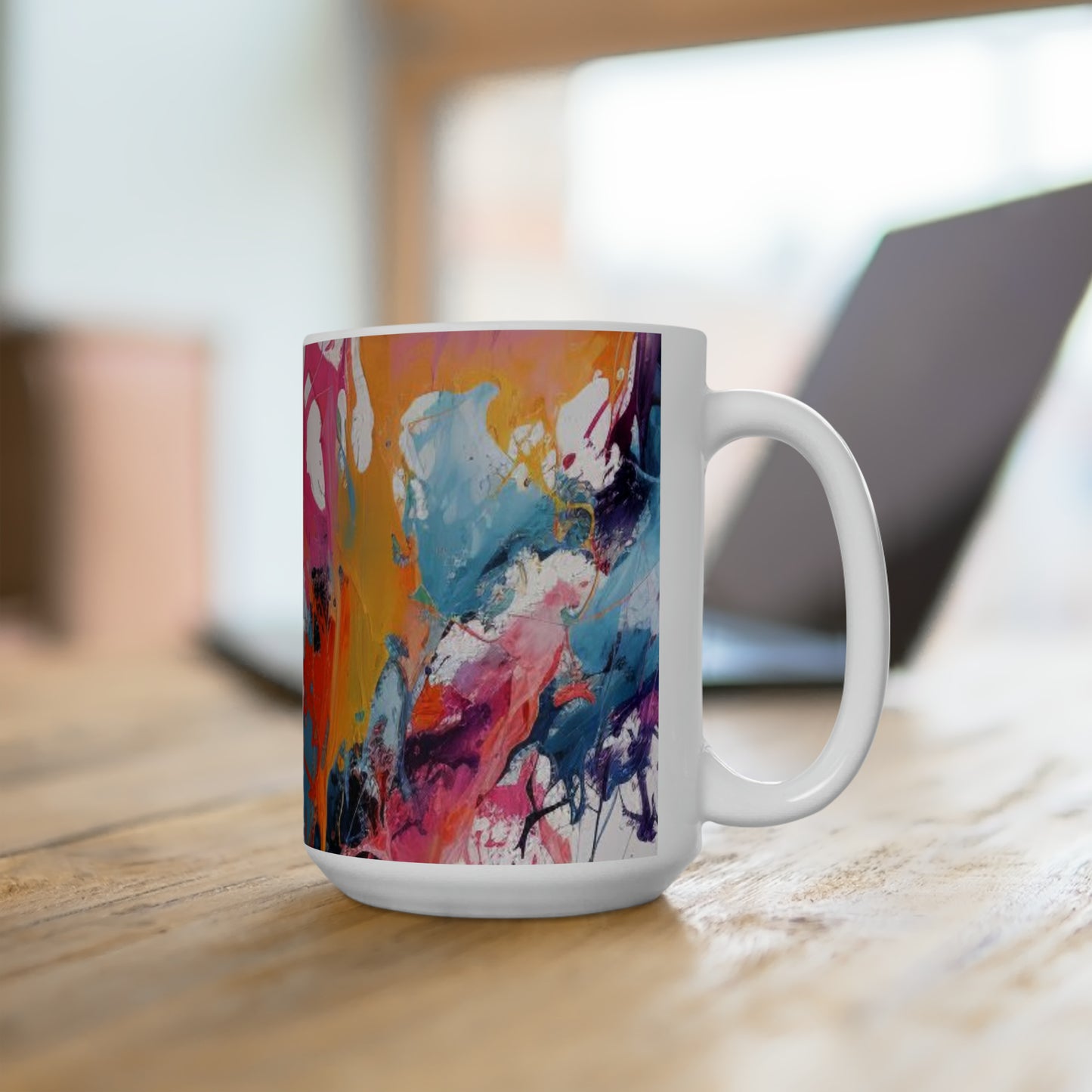 Artsy Abstract Ceramic Mug 15oz