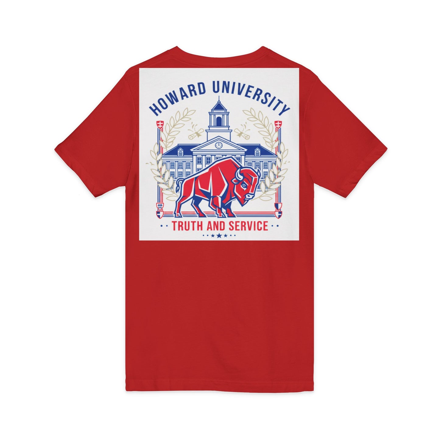 Howard University/ Truth and Service Unisex V-Neck T-Shirt 4