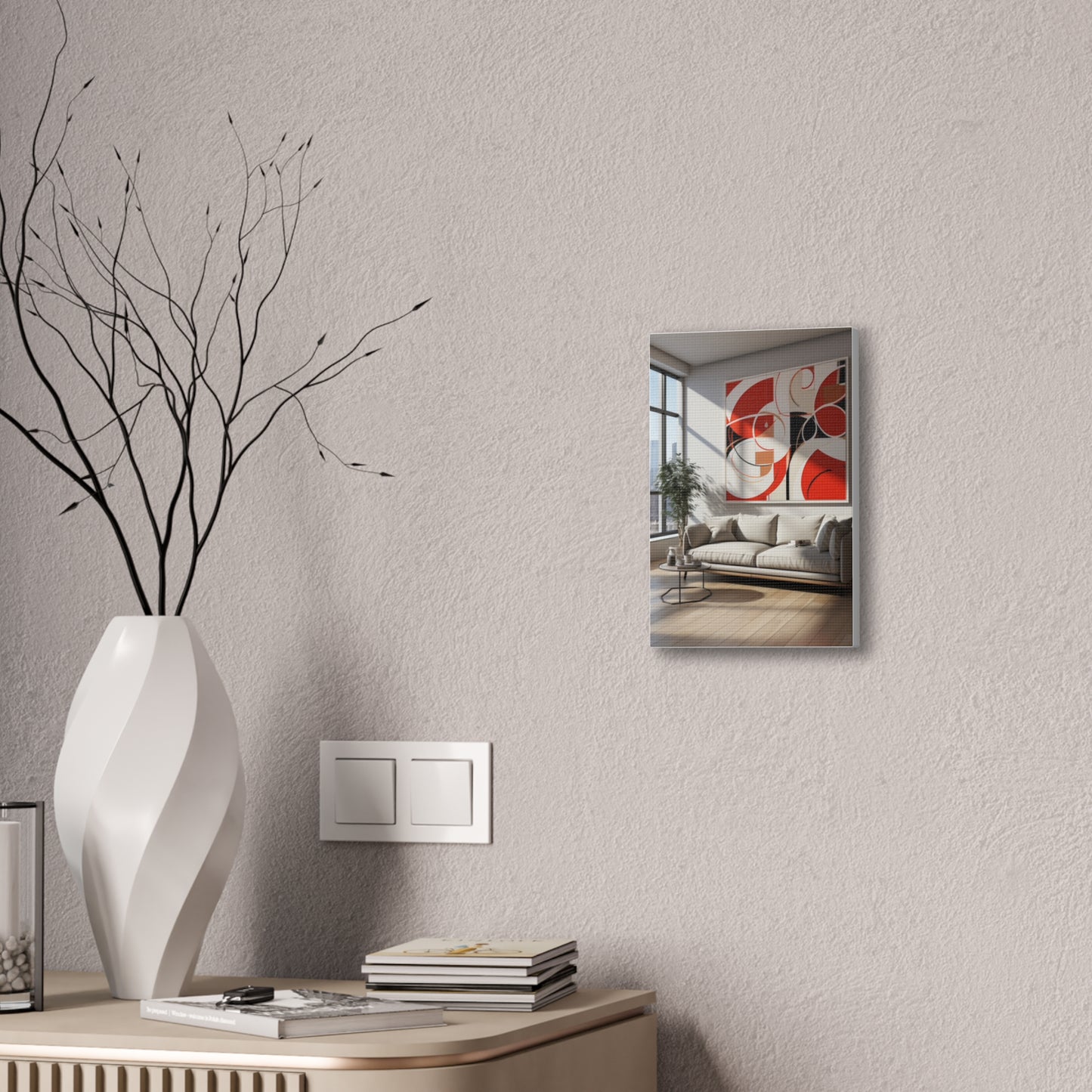 Crimson Elegance: A Symphony of Sophistication Canvas Print