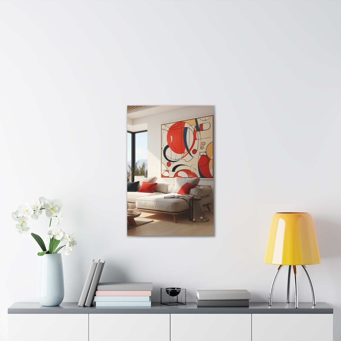 Crimson Elegance: A Symphony of Sophistication Canvas Print
