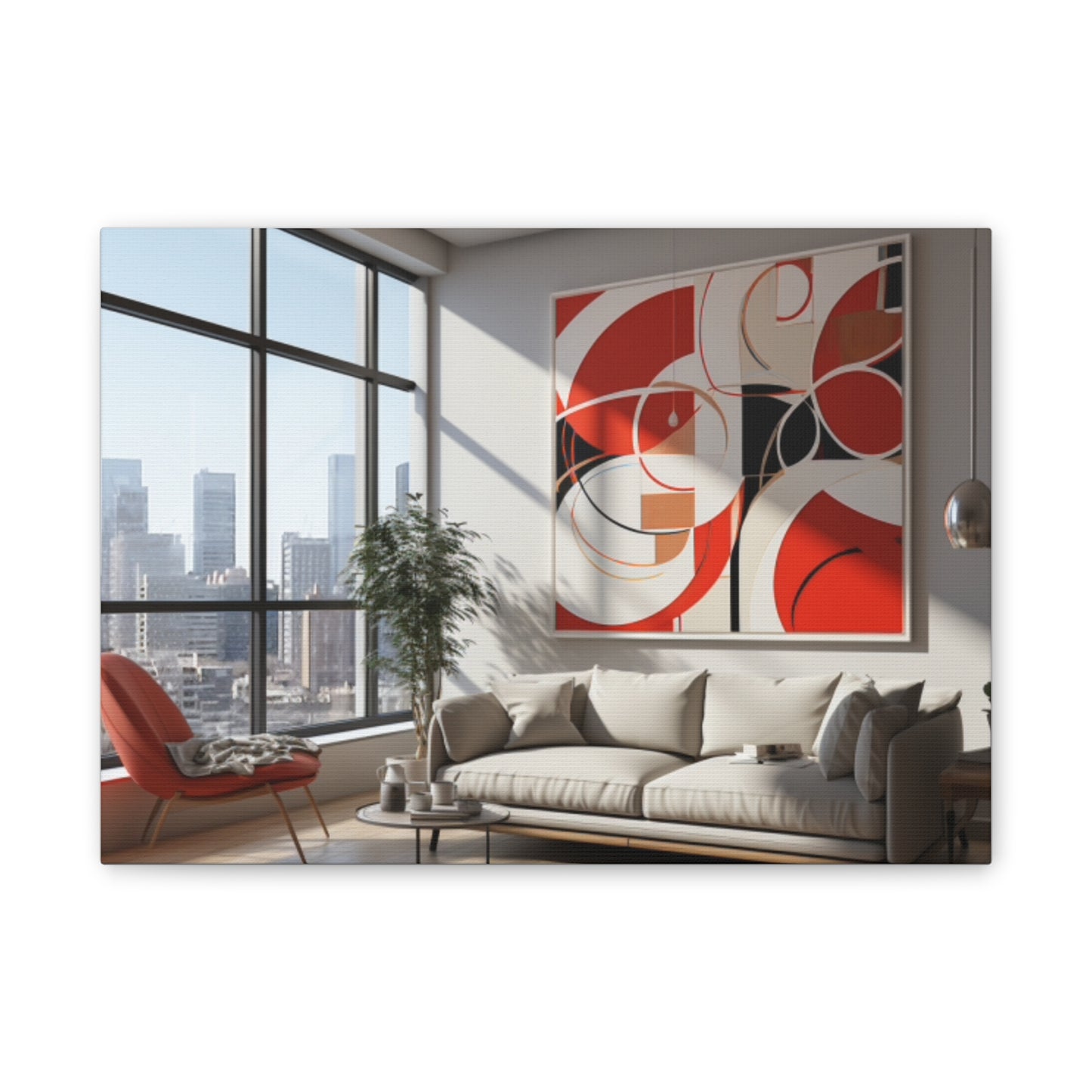 Crimson Elegance: A Symphony of Sophistication Canvas Print