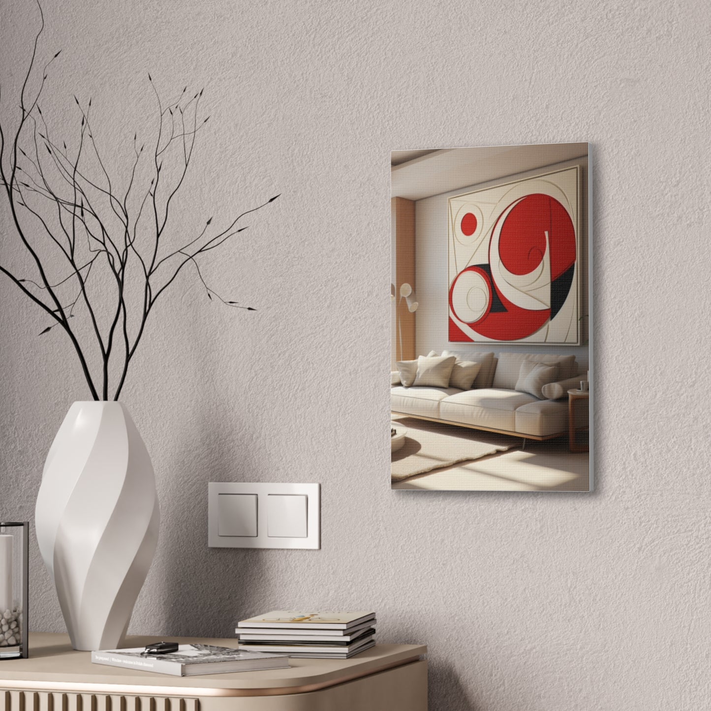 Crimson Elegance: A Symphony of Sophistication Canvas Print