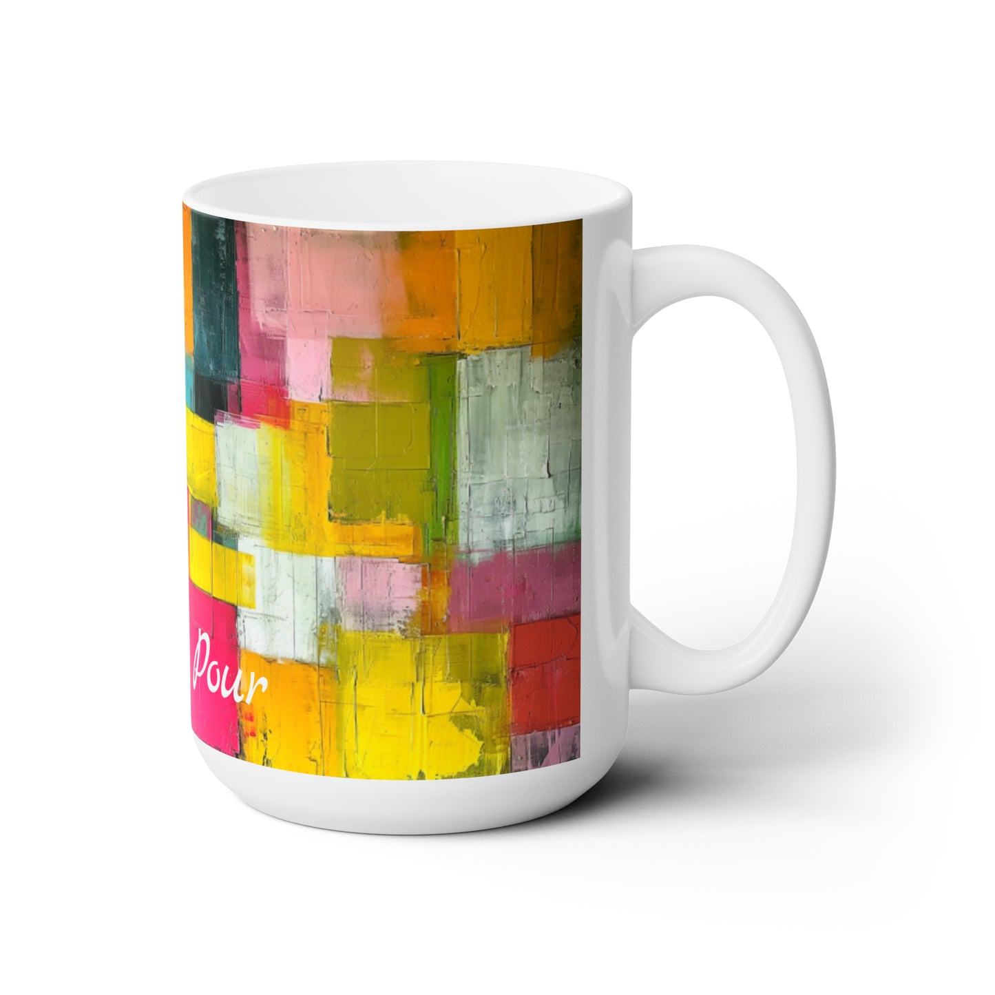 Artsy Pour Ceramic Mug 15oz