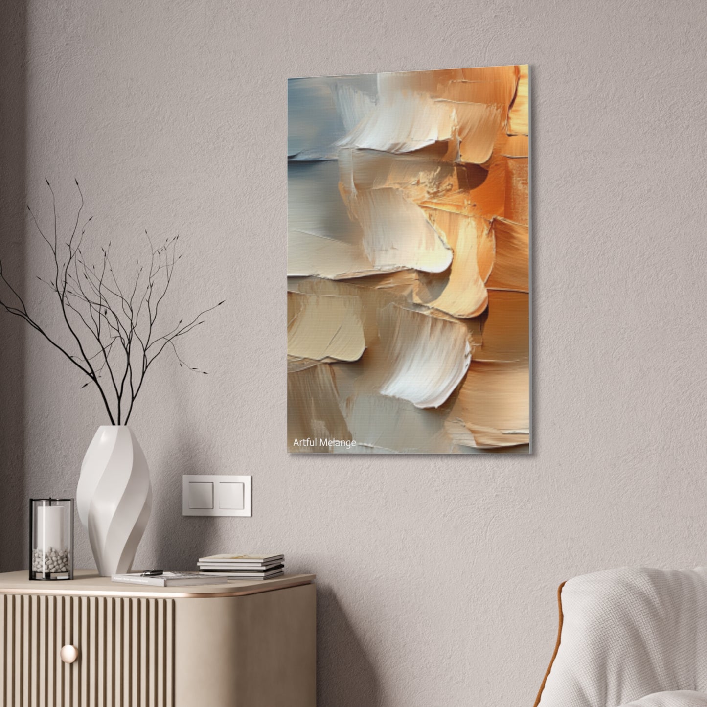 Acrylic Abstract Canvas Print - Richly Textured Artistry