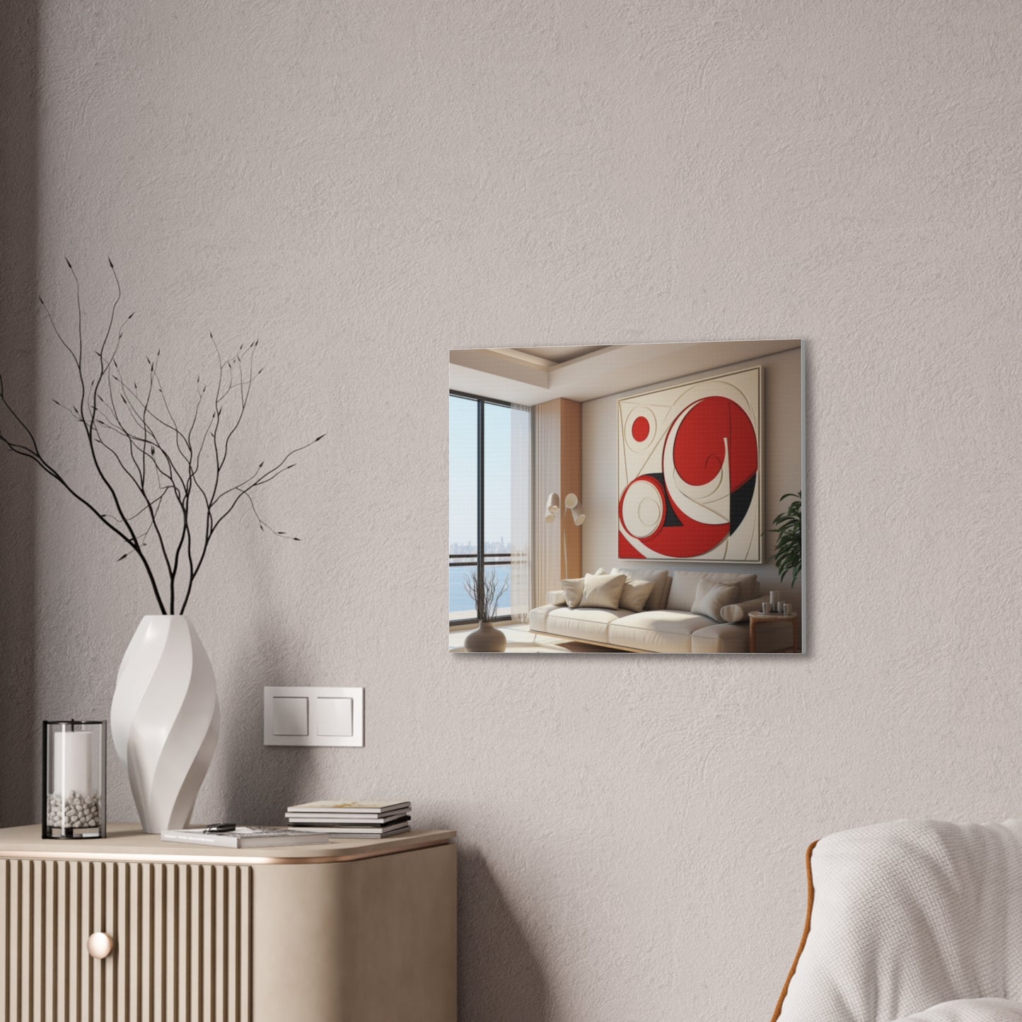 Crimson Elegance: A Symphony of Sophistication Canvas Print
