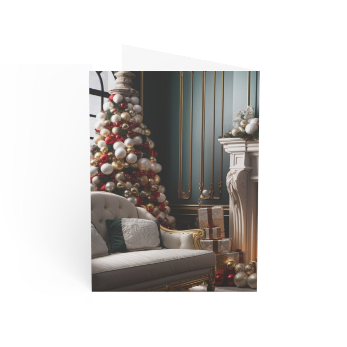 Regal Radiance: Opulent Christmas Greeting Cards