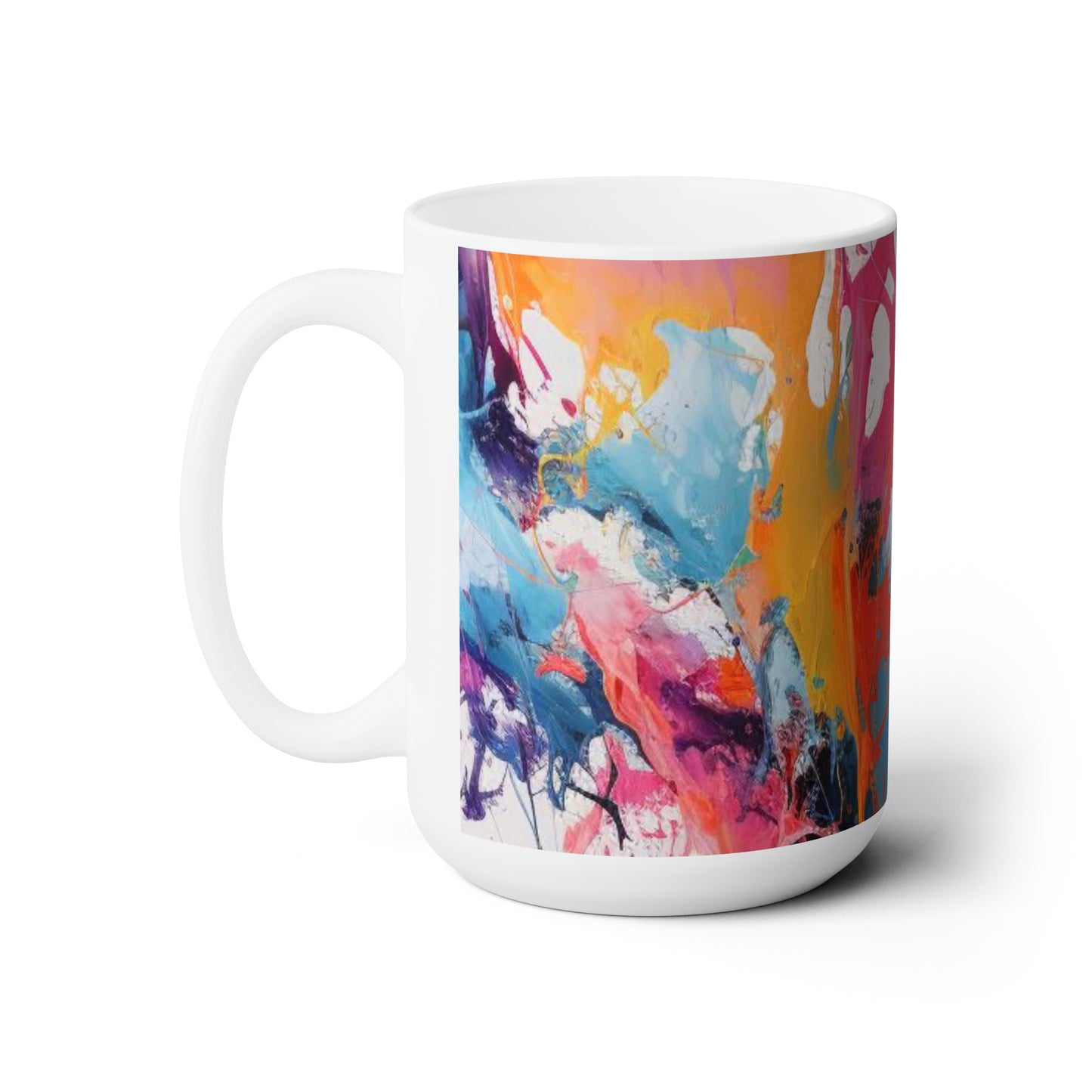 Artsy Abstract Ceramic Mug 15oz