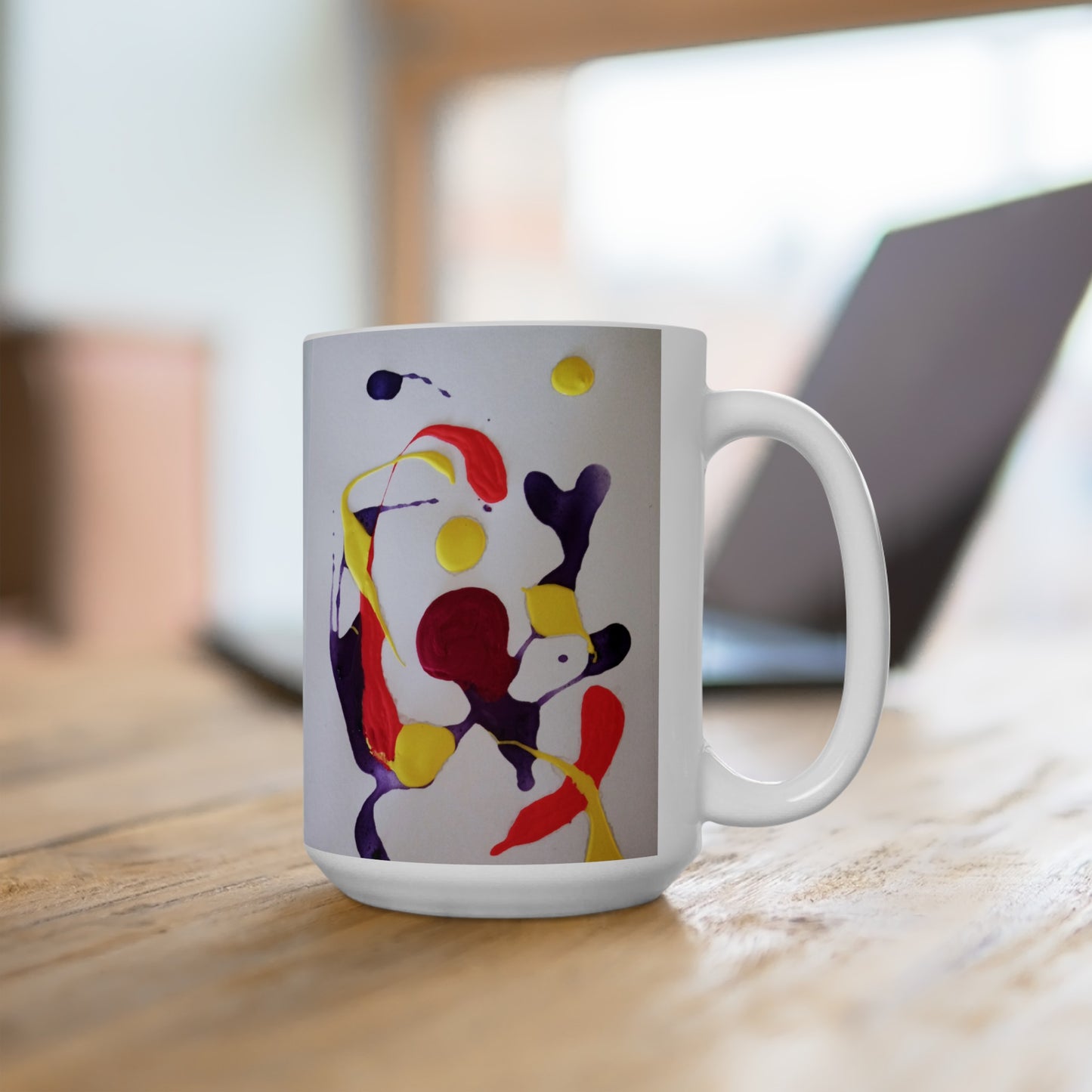 Artsy Abstract Ceramic Mug 15oz