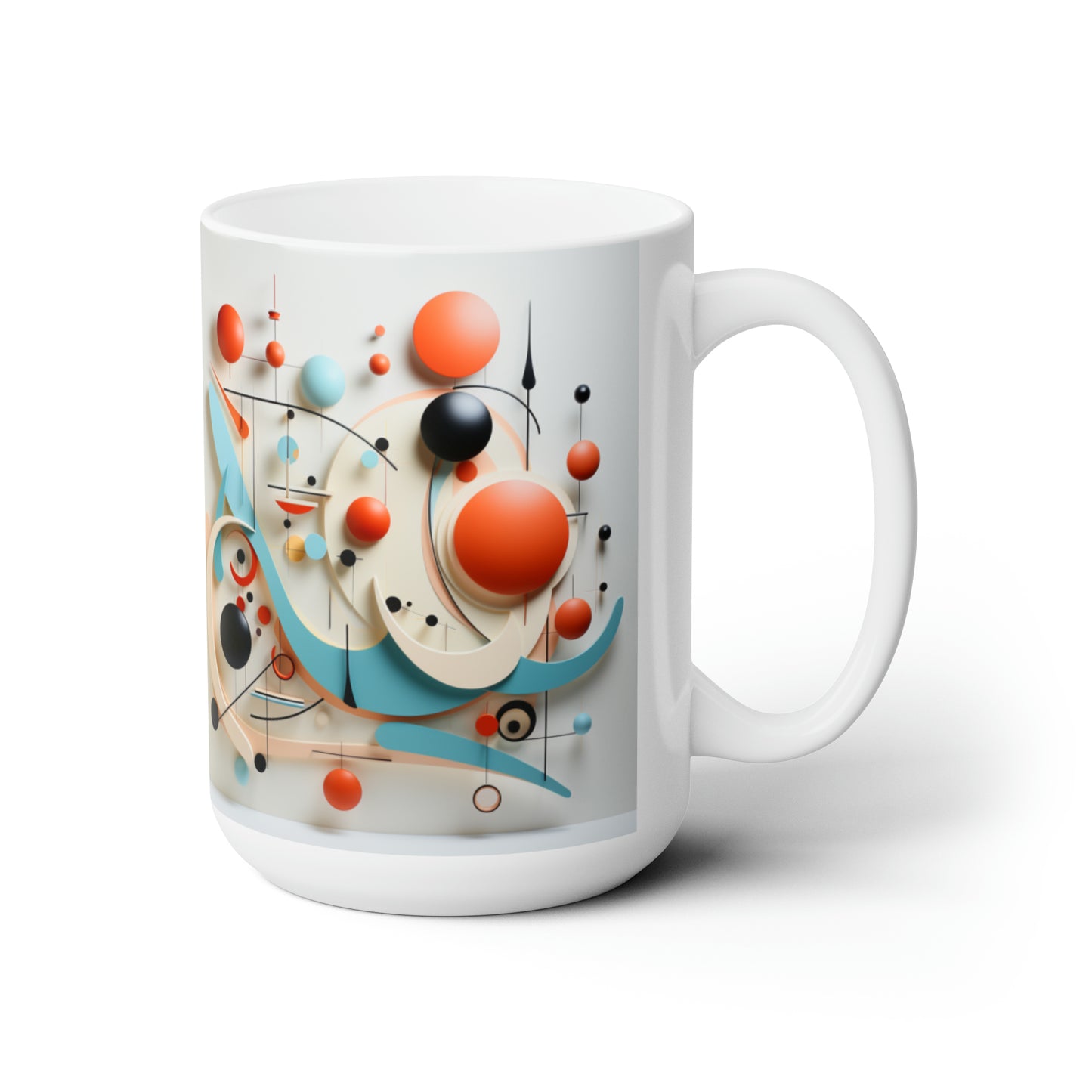 Artsy Abstract Ceramic Mug 15oz
