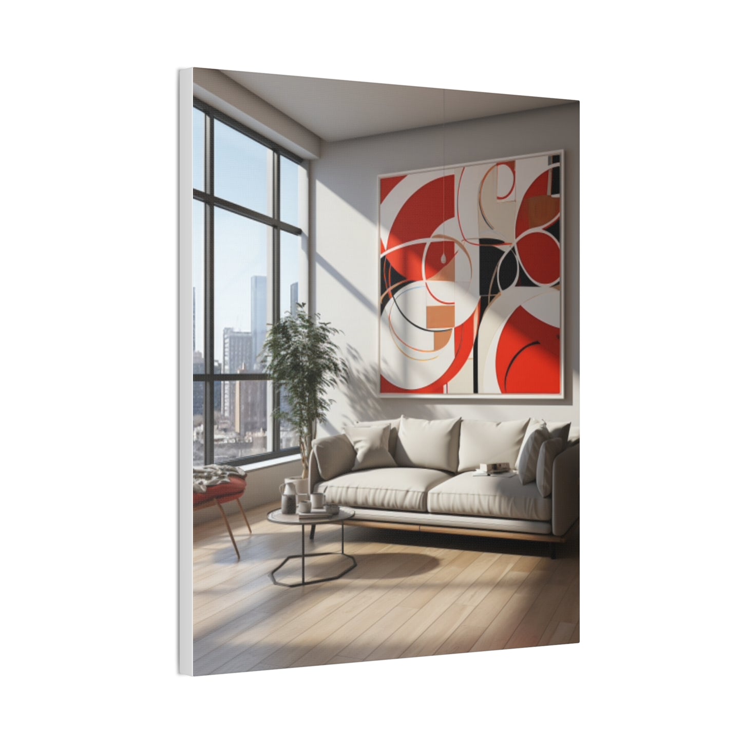 Crimson Elegance: A Symphony of Sophistication Canvas Print
