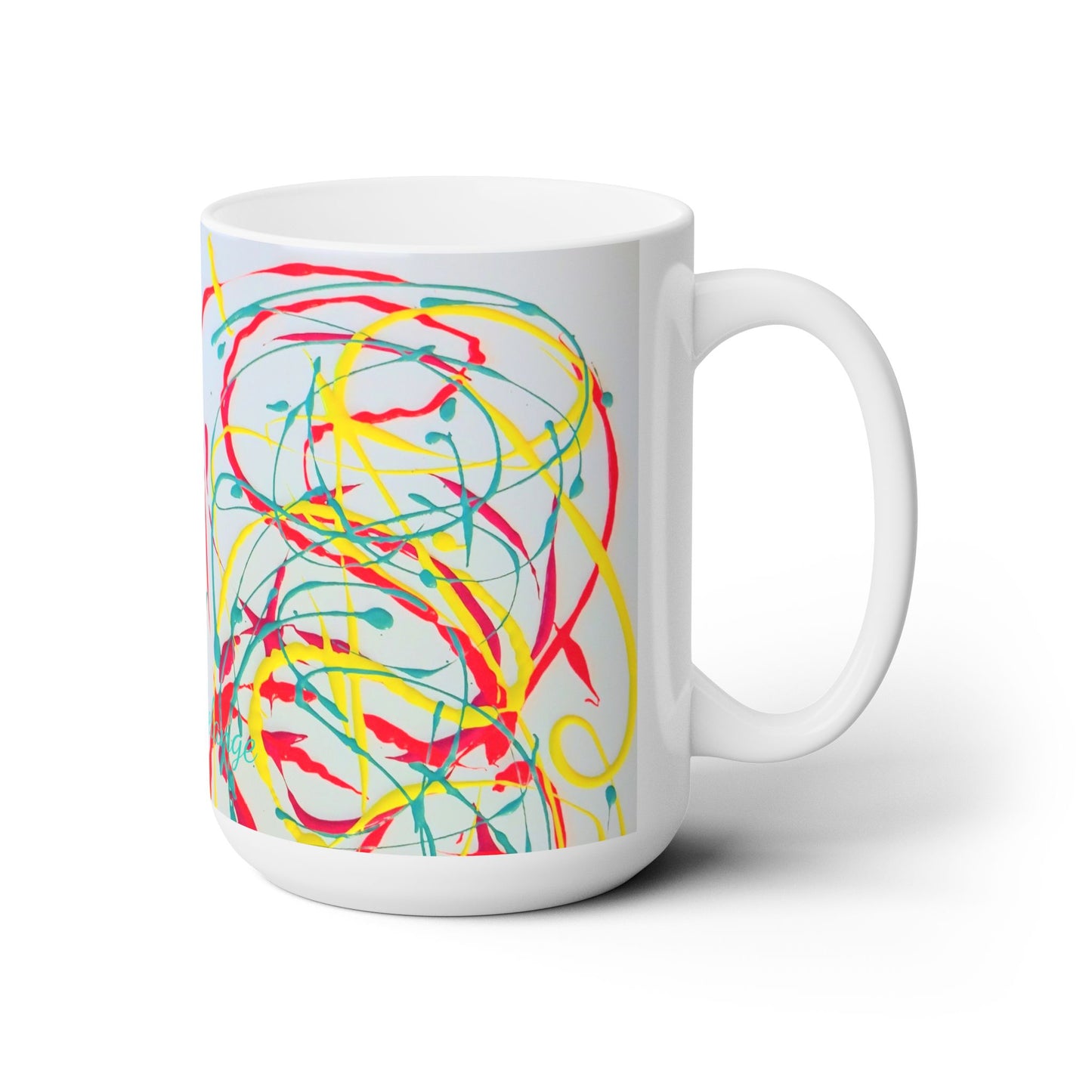 Artsy Abstract Ceramic Mug 15oz