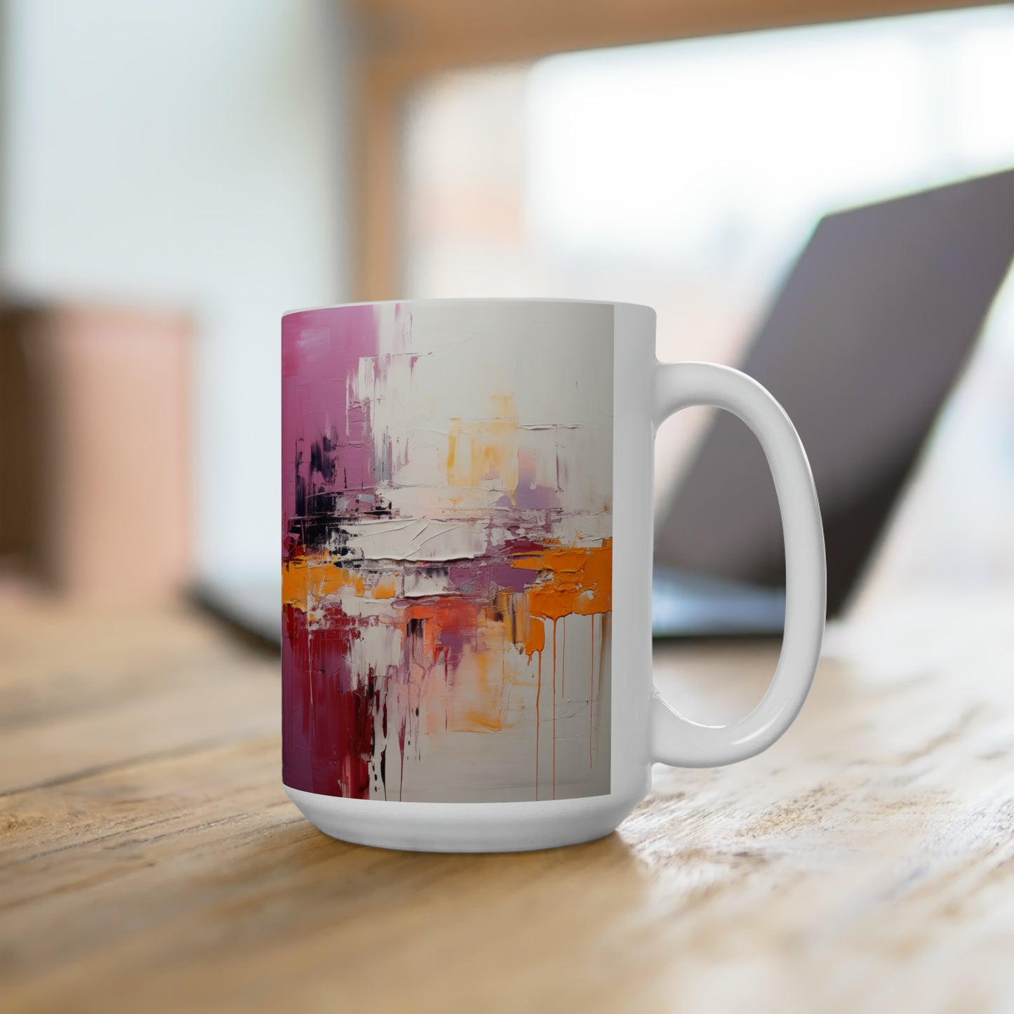 Artsy Abstract Ceramic Mug 15oz