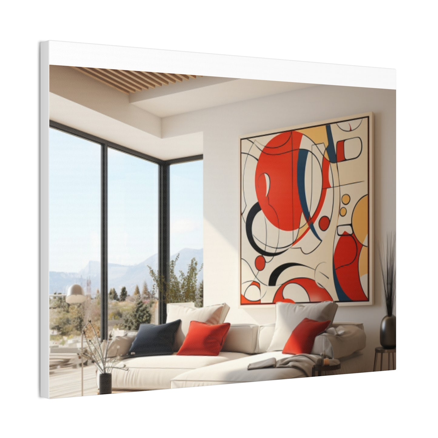 Crimson Elegance: A Symphony of Sophistication Canvas Print
