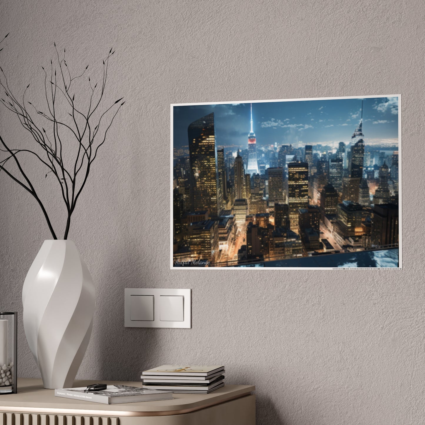 Skyline Vista: Hyper-Realistic 3D Cityscape Posters