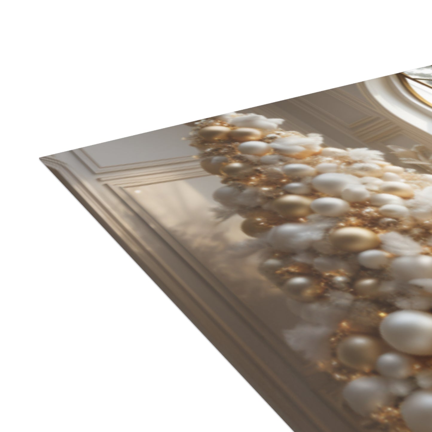 Elegance in Gold & White Christmas Notecards (1, 10, 30, and 50pcs)