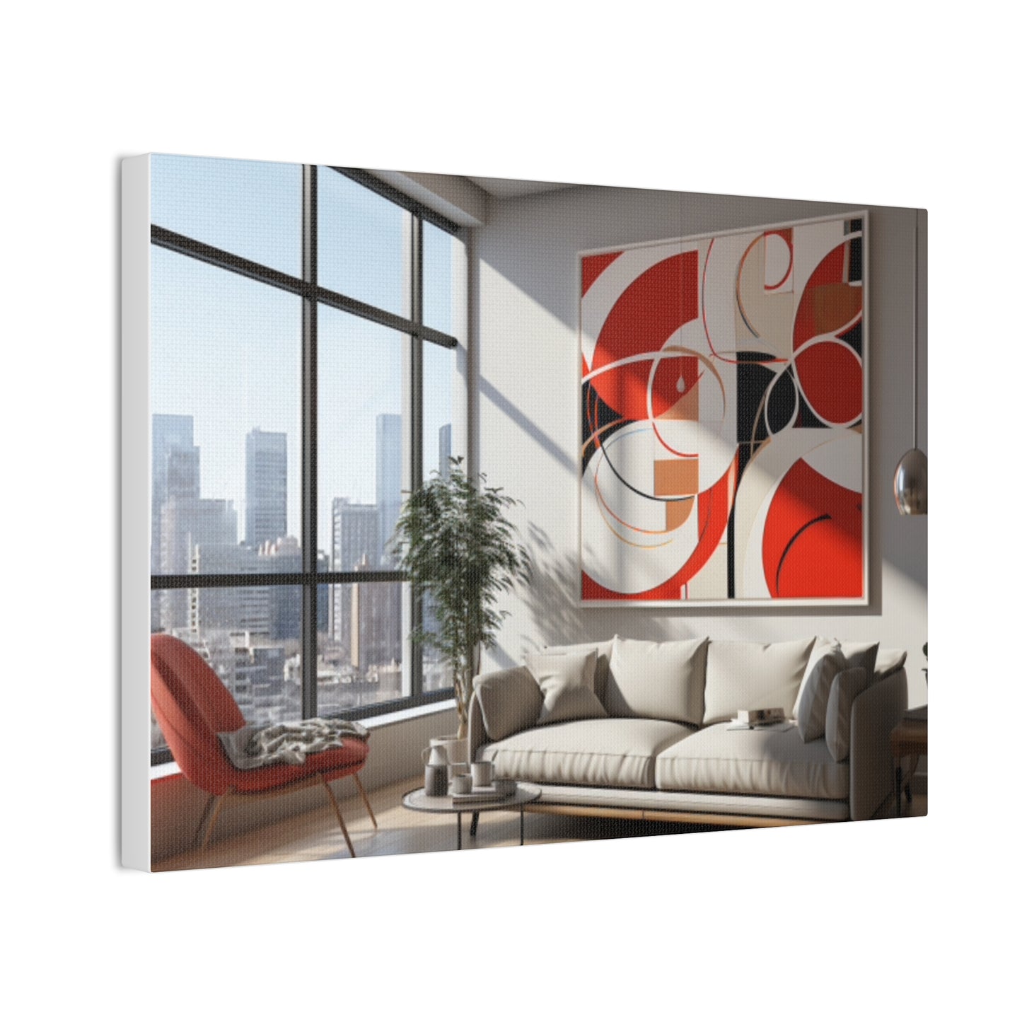 Crimson Elegance: A Symphony of Sophistication Canvas Print
