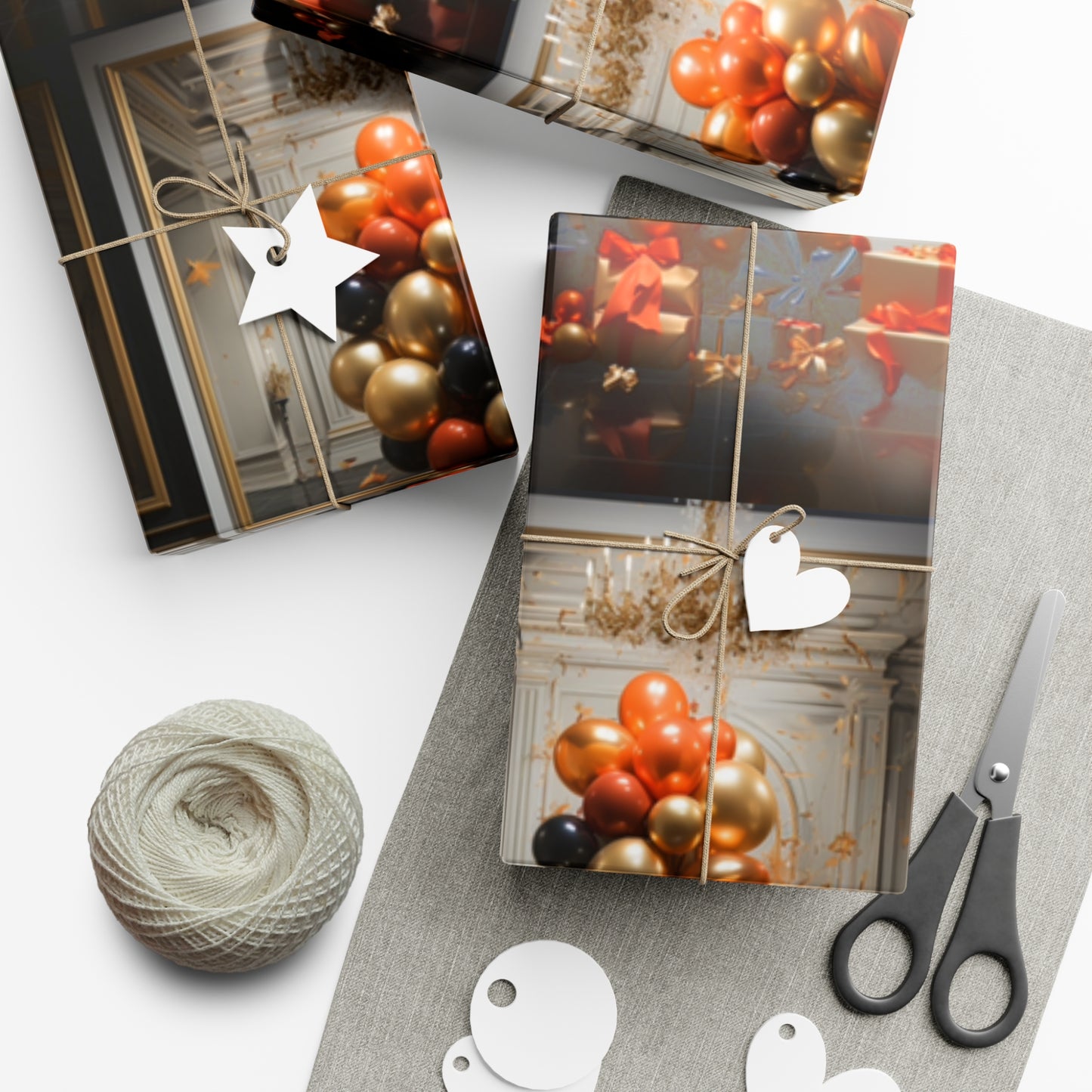 Elegant Gold Holiday Wrapping Paper Collection – Elevate Your Gifts with Sophisticated Style