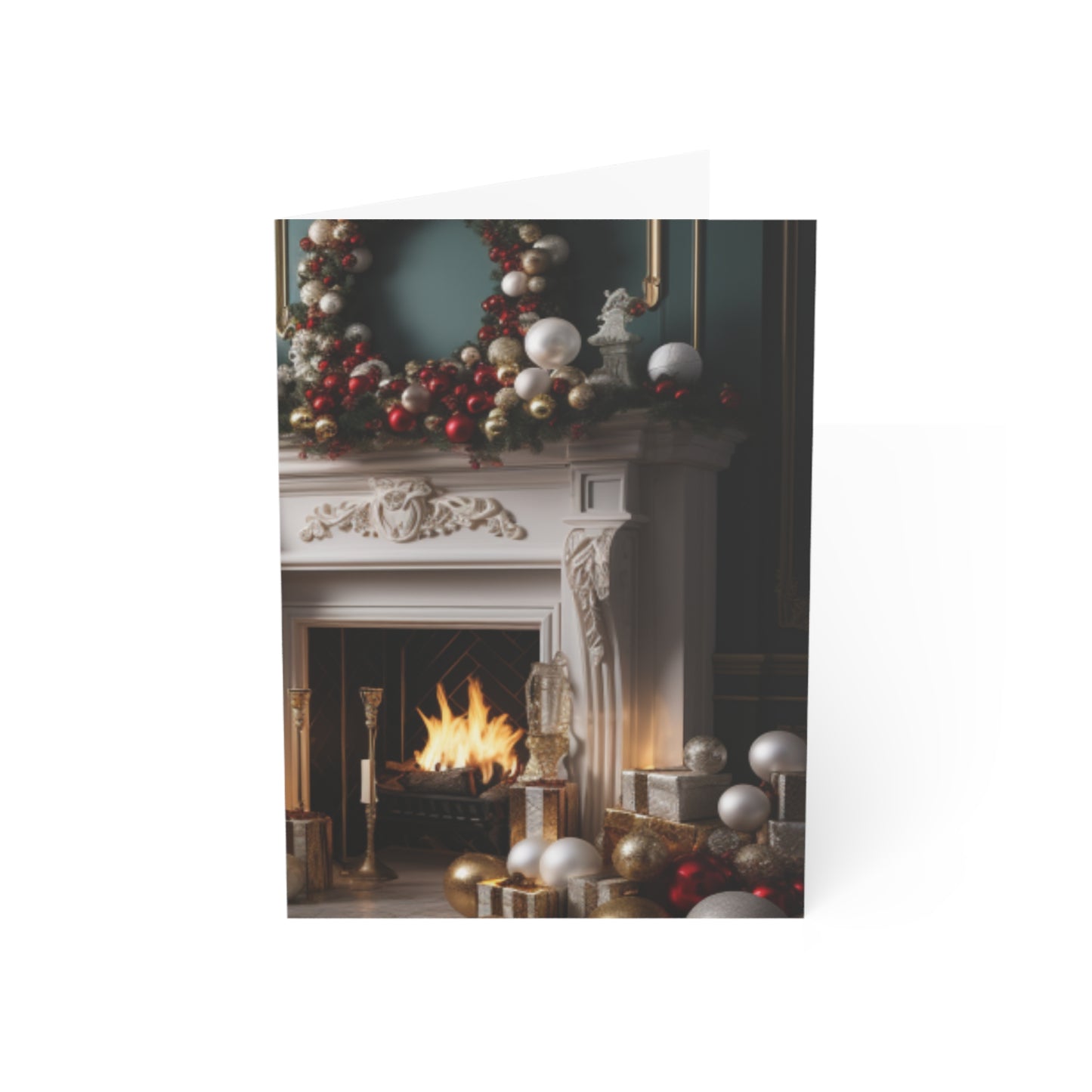 Regal Radiance: Opulent Christmas Greeting Cards