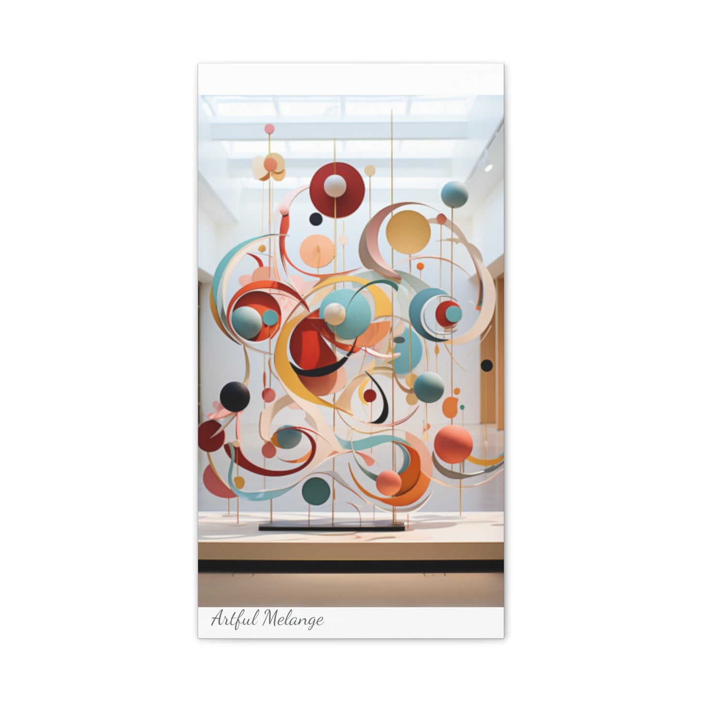 Harmony in Cyan and Peach- Graphic Print