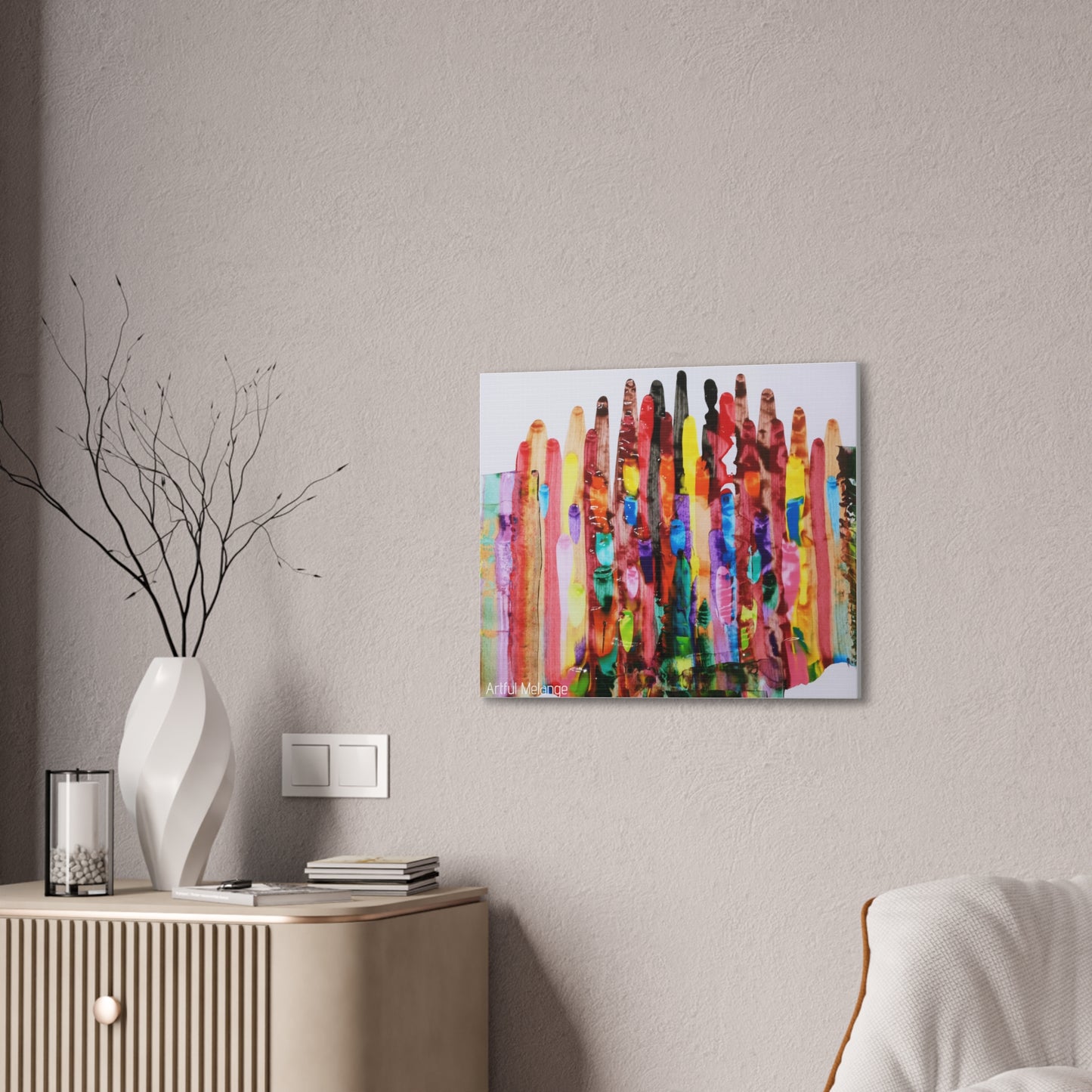 Primary Elegance: A Symphony of Sophistication Canvas Print