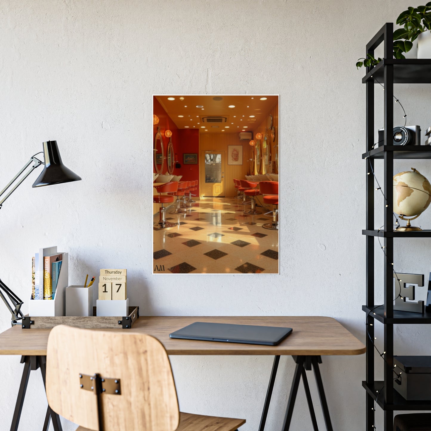 Black Hair Salon Interiors: Poster Prints Celebrating Style