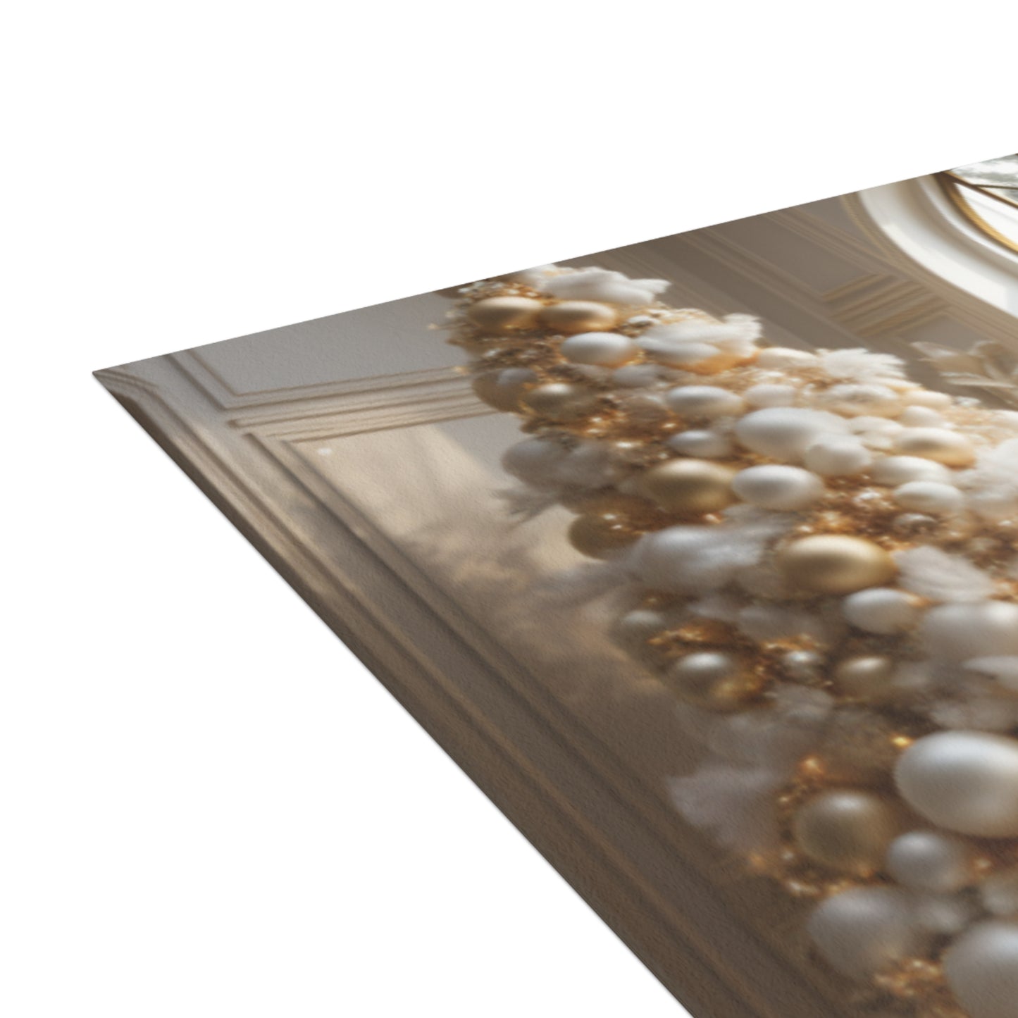 Elegance in Gold & White Christmas Notecards (1, 10, 30, and 50pcs)