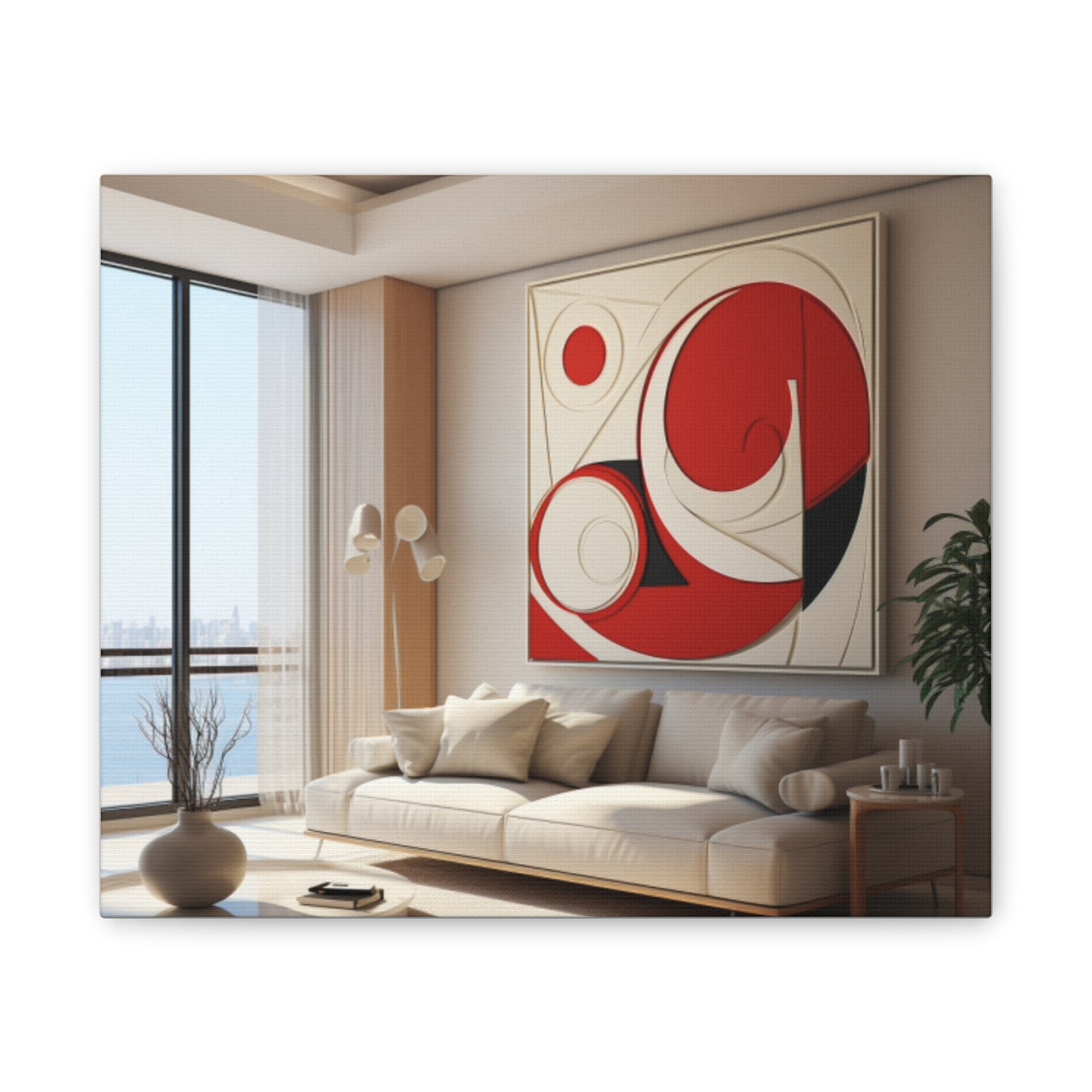 Crimson Elegance: A Symphony of Sophistication Canvas Print