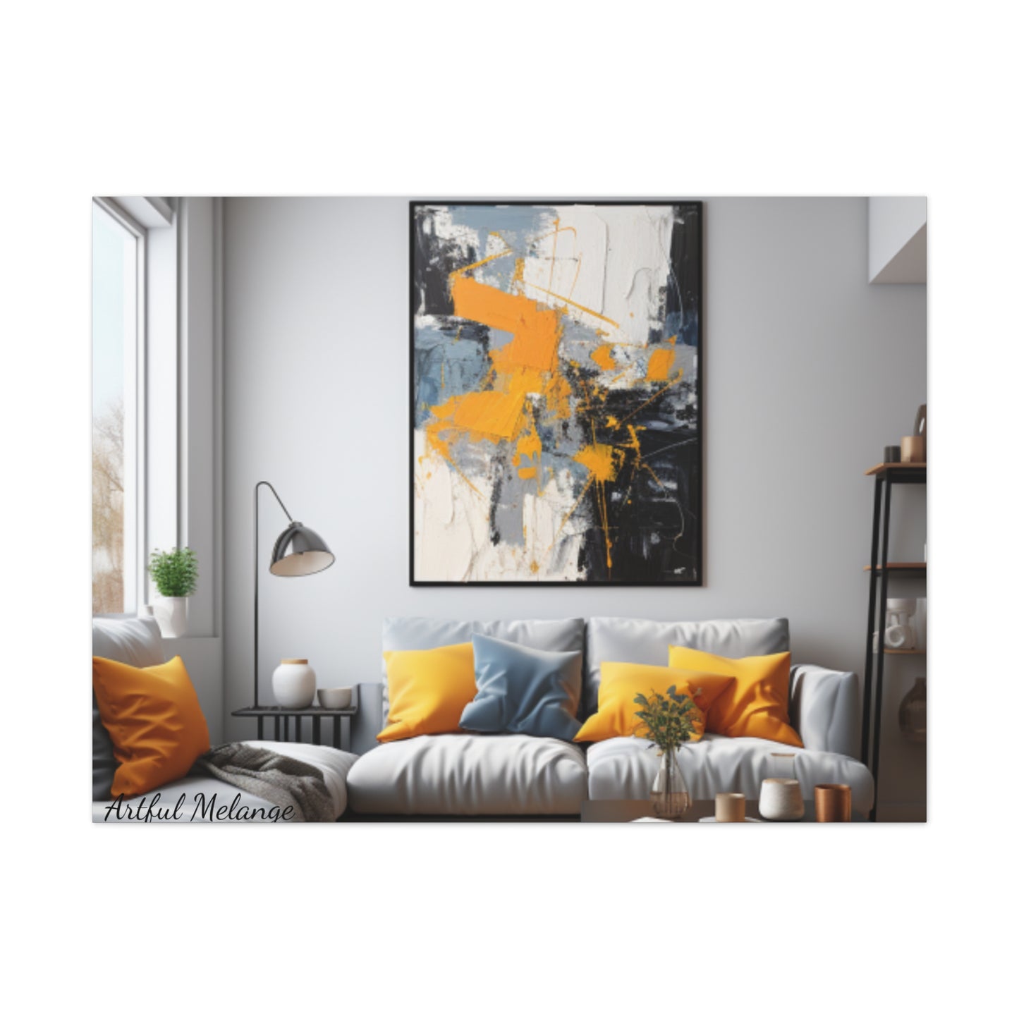 Timeless Elegance: Refined Yellow Hues Canvas Print for Sophisticated Living Spaces