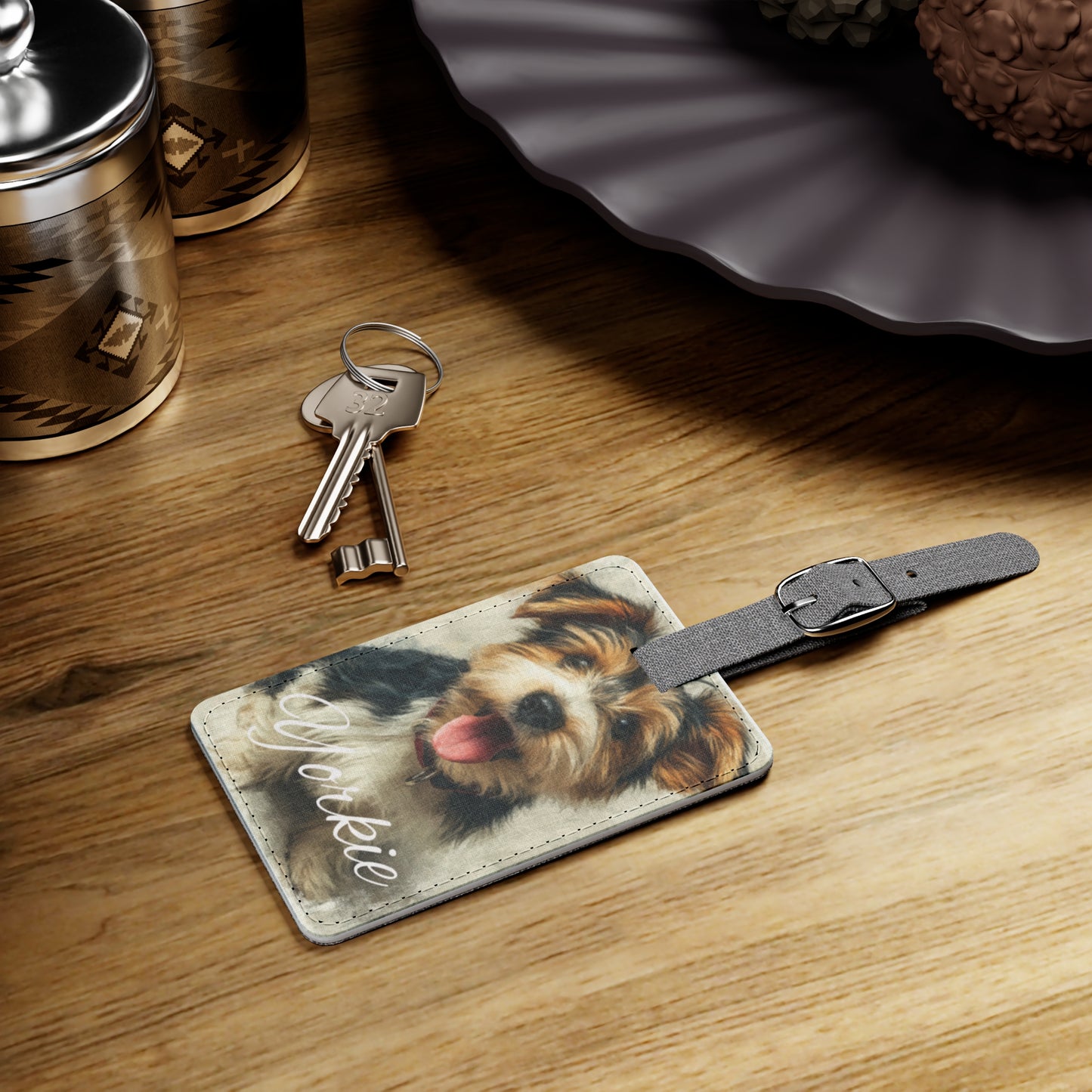 Pawfect Travels™ Pet-Inspired Luggage Tag, Yorkie 3 Rectangle