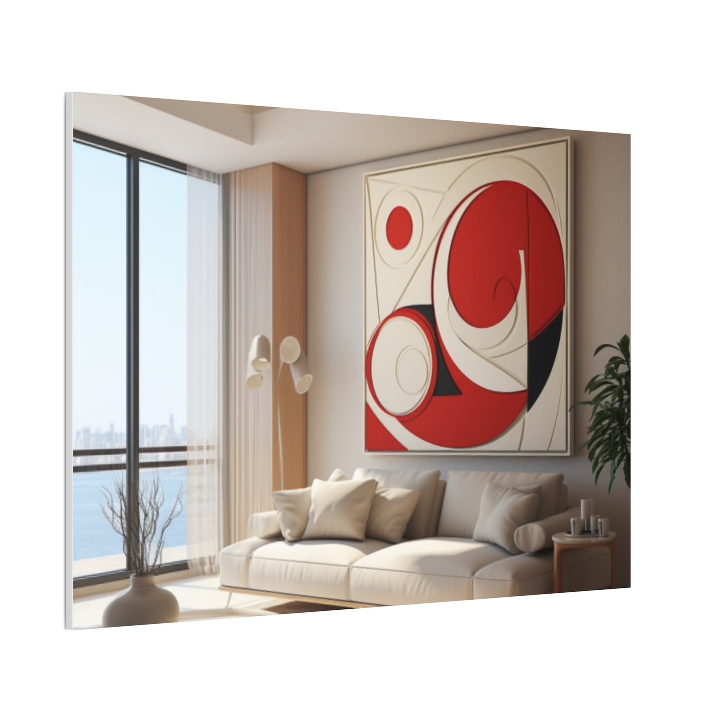 Crimson Elegance: A Symphony of Sophistication Canvas Print