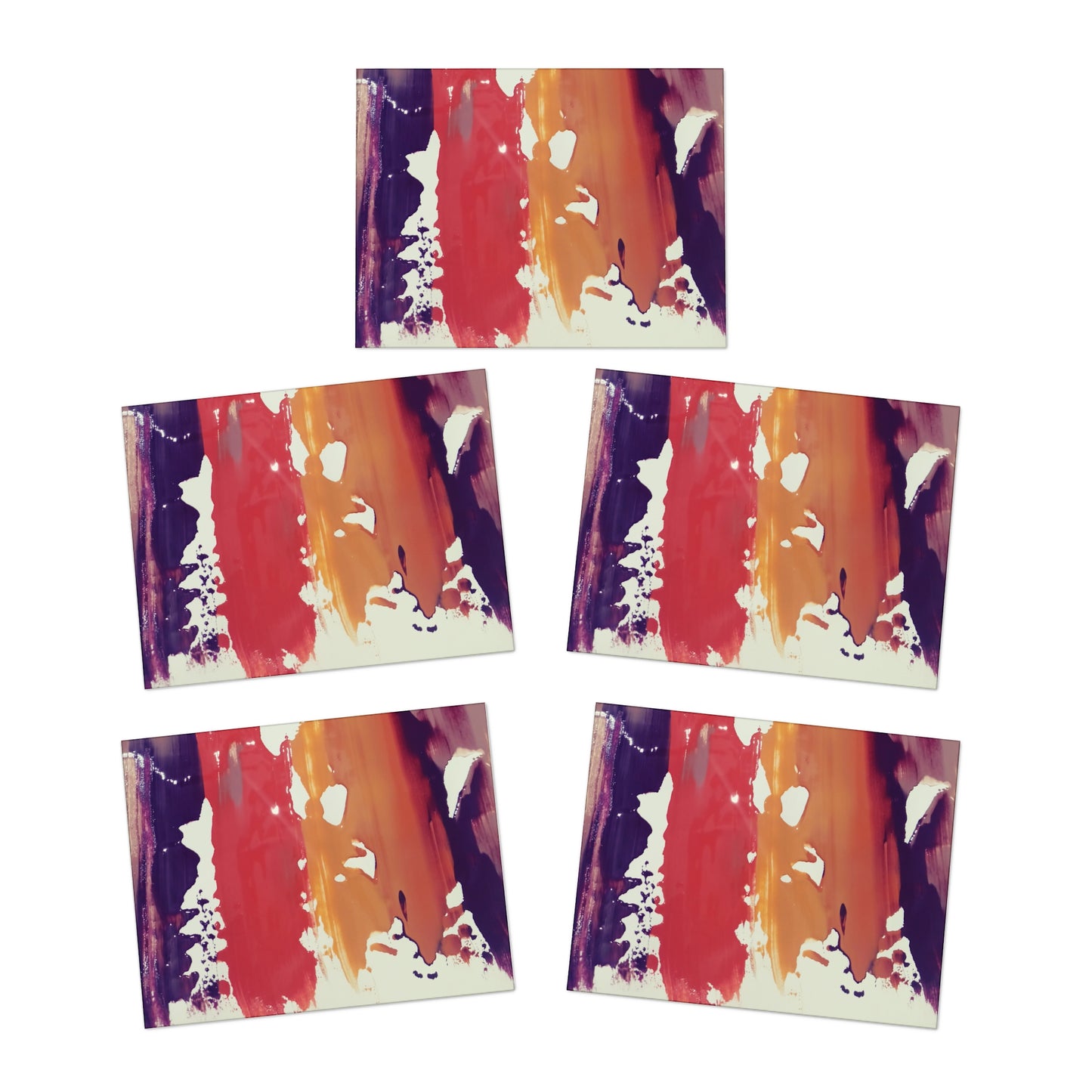 Elegance in Ink: Abstract Art Note Card Set(5-Pack)