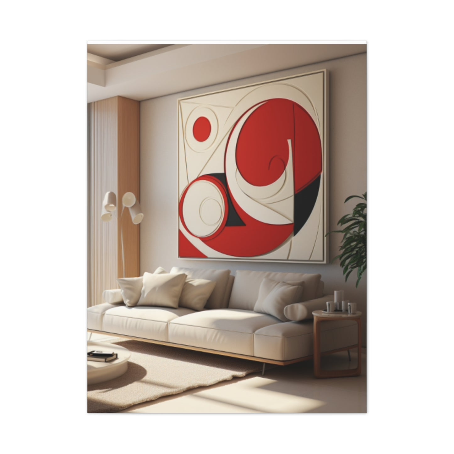 Crimson Elegance: A Symphony of Sophistication Canvas Print