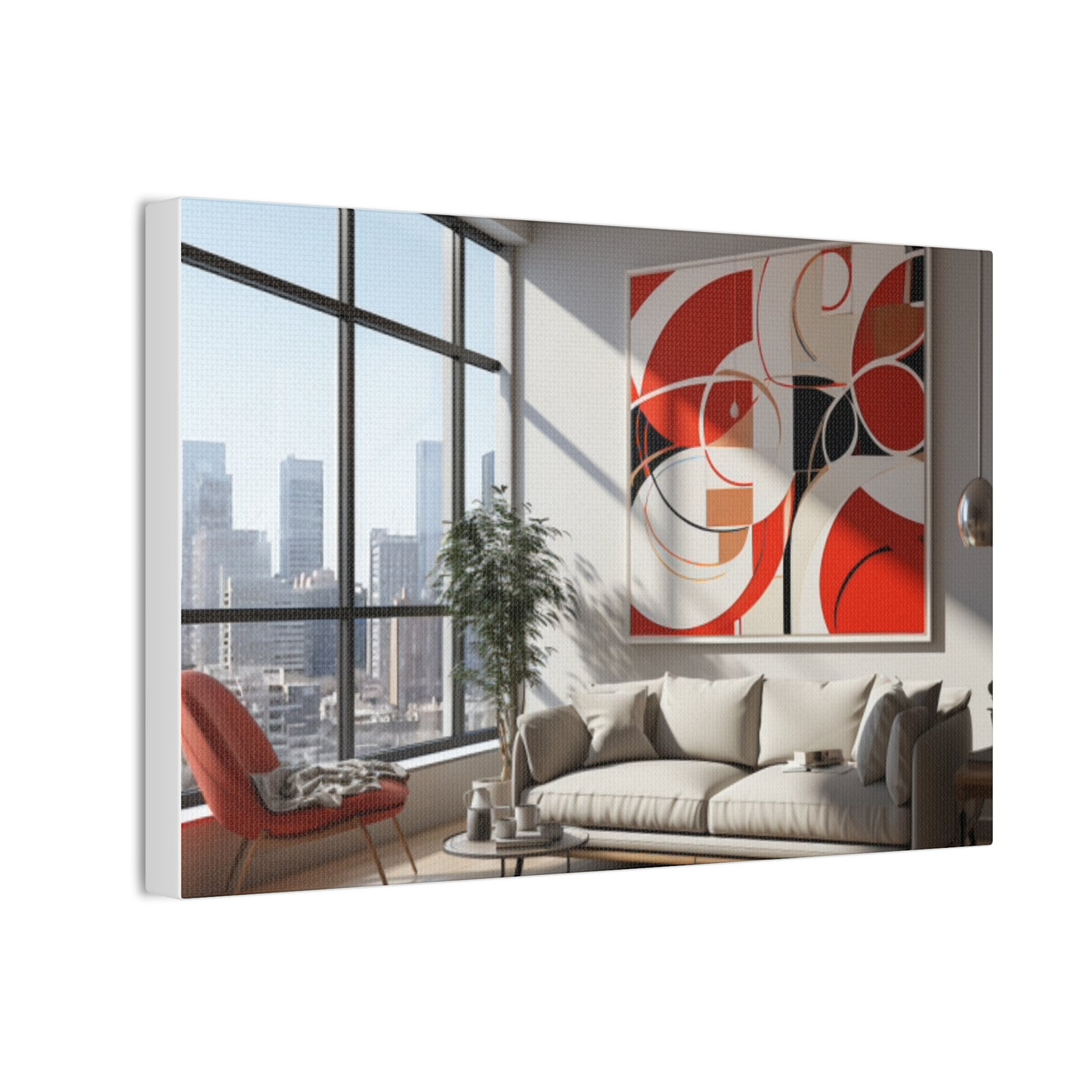 Crimson Elegance: A Symphony of Sophistication Canvas Print