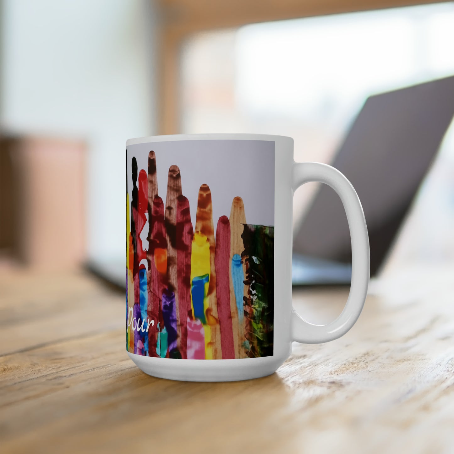 Artsy Pour Ceramic Mug 15oz