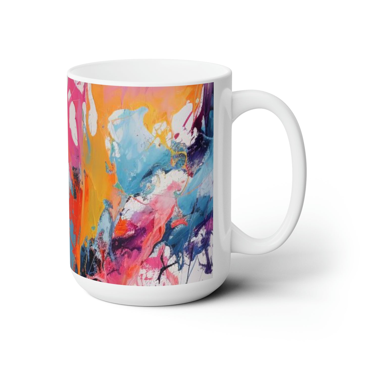 Artsy Abstract Ceramic Mug 15oz