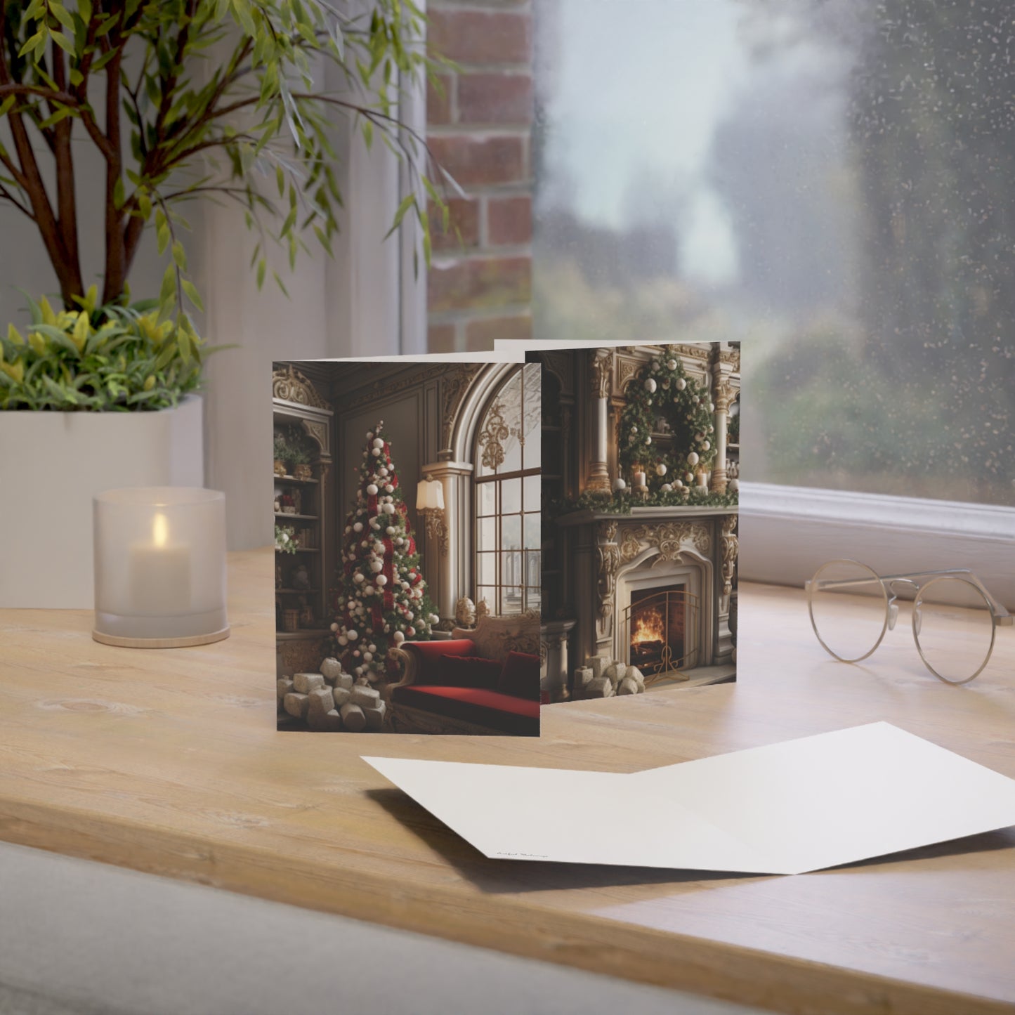 Regal Radiance: Opulent Christmas Greeting Cards