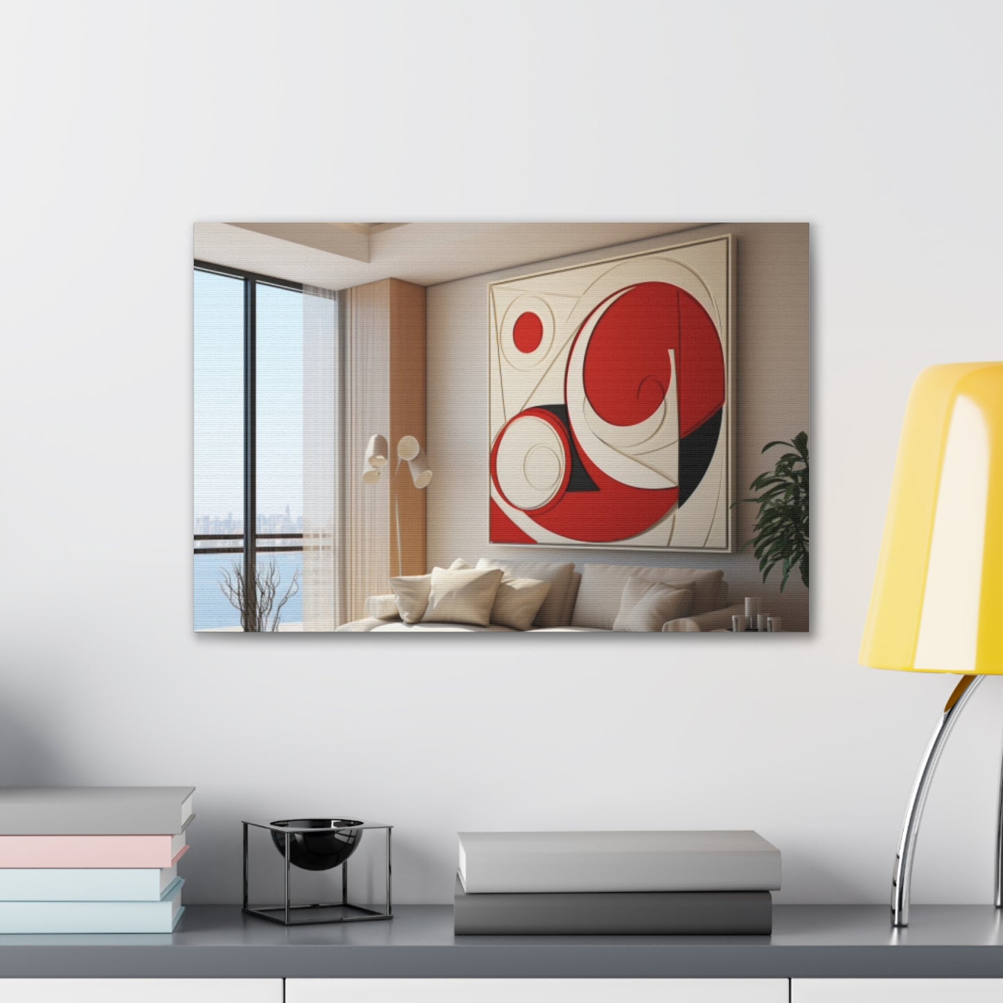 Crimson Elegance: A Symphony of Sophistication Canvas Print
