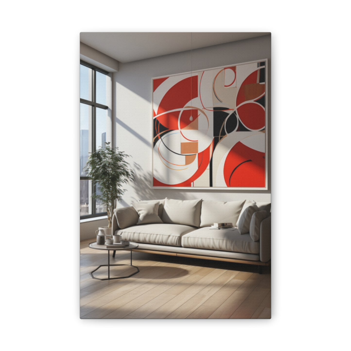 Crimson Elegance: A Symphony of Sophistication Canvas Print