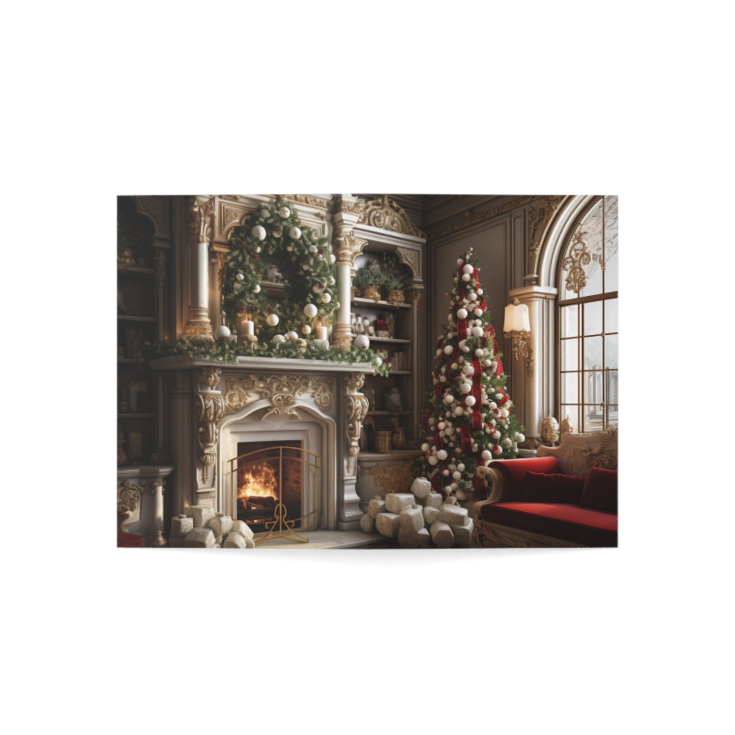 Regal Radiance: Opulent Christmas Greeting Cards