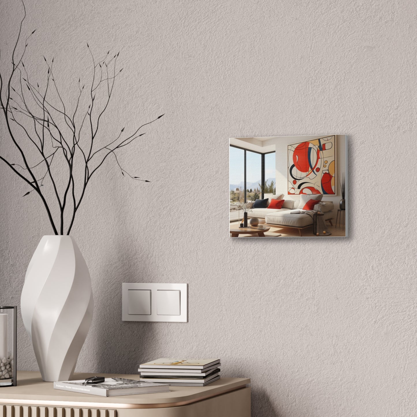Crimson Elegance: A Symphony of Sophistication Canvas Print
