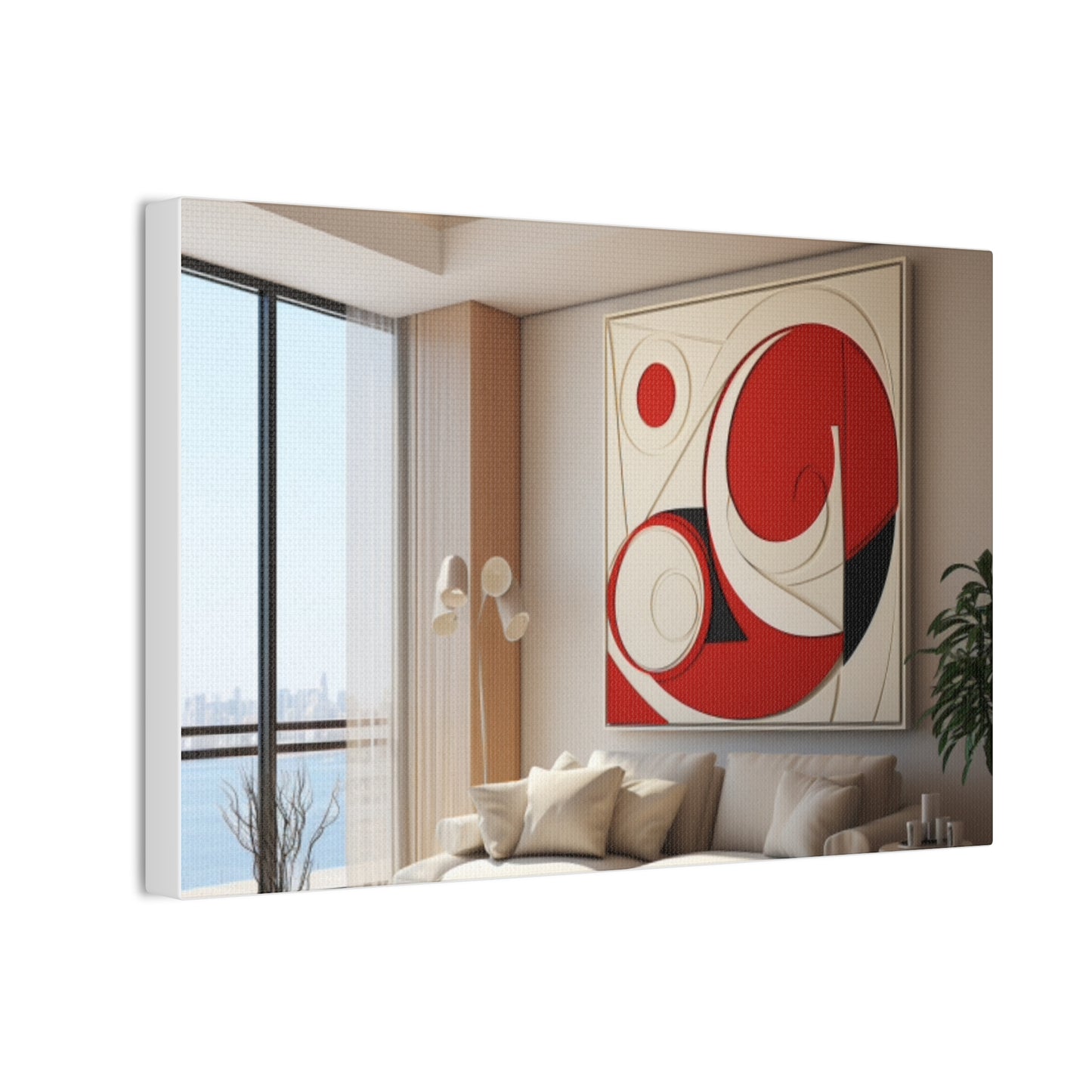 Crimson Elegance: A Symphony of Sophistication Canvas Print