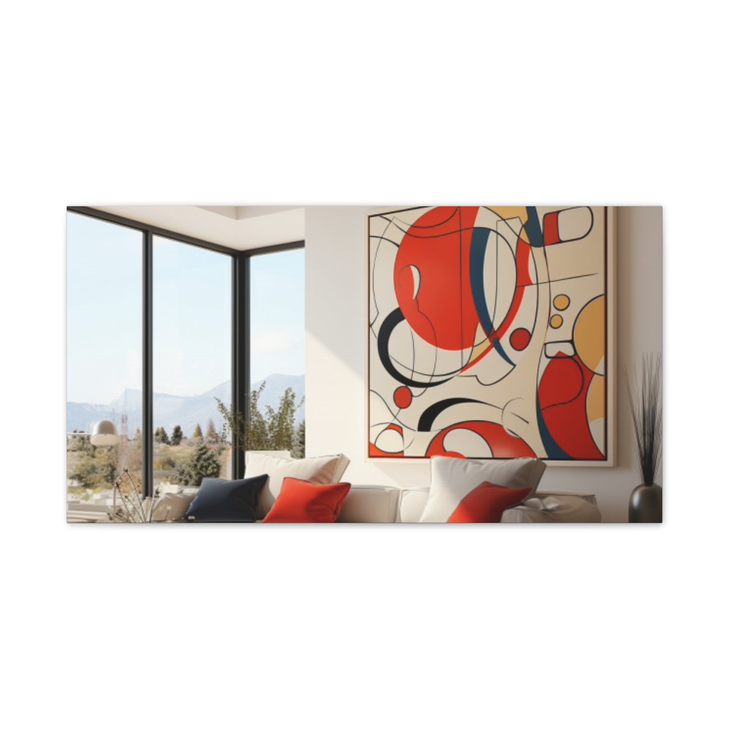 Crimson Elegance: A Symphony of Sophistication Canvas Print