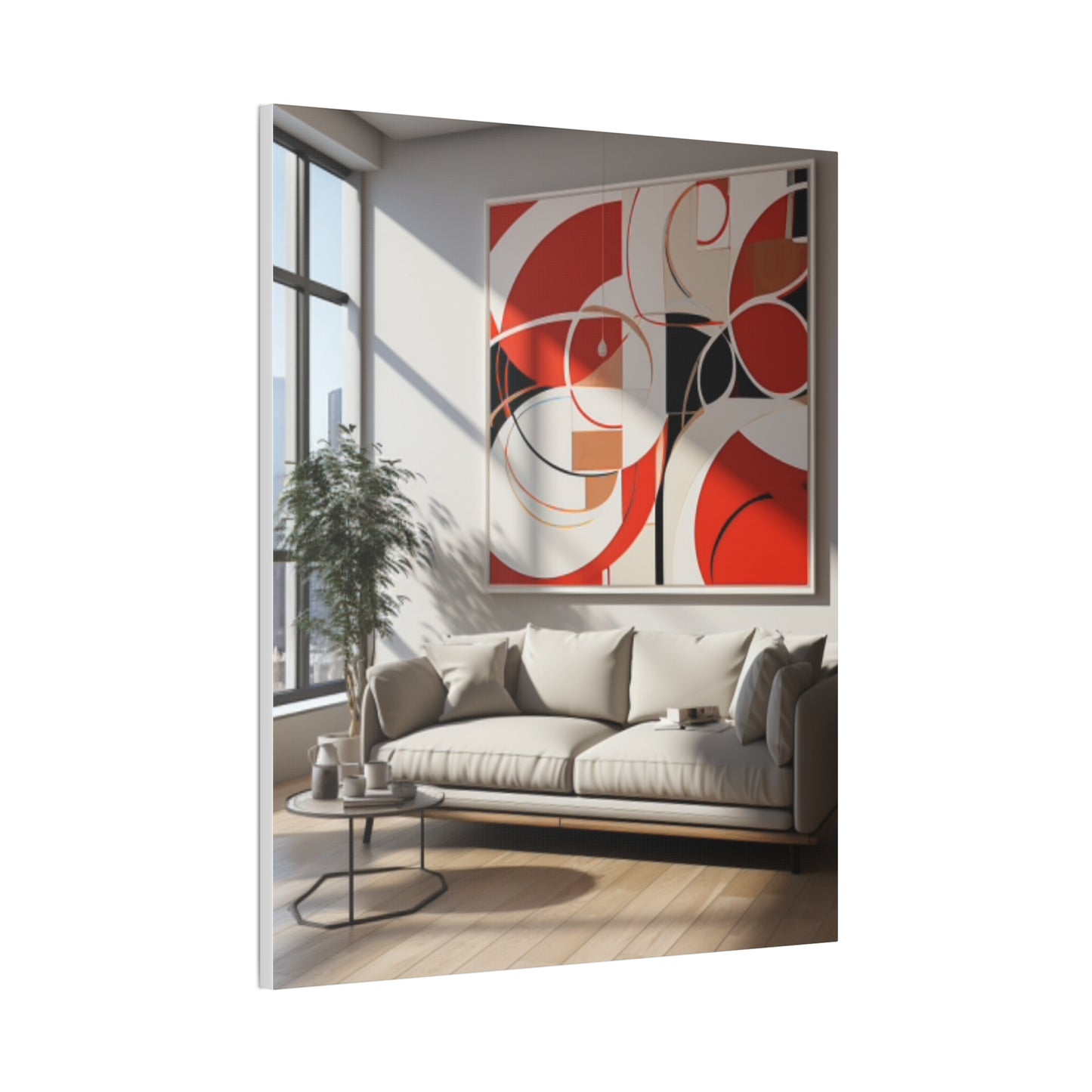 Crimson Elegance: A Symphony of Sophistication Canvas Print