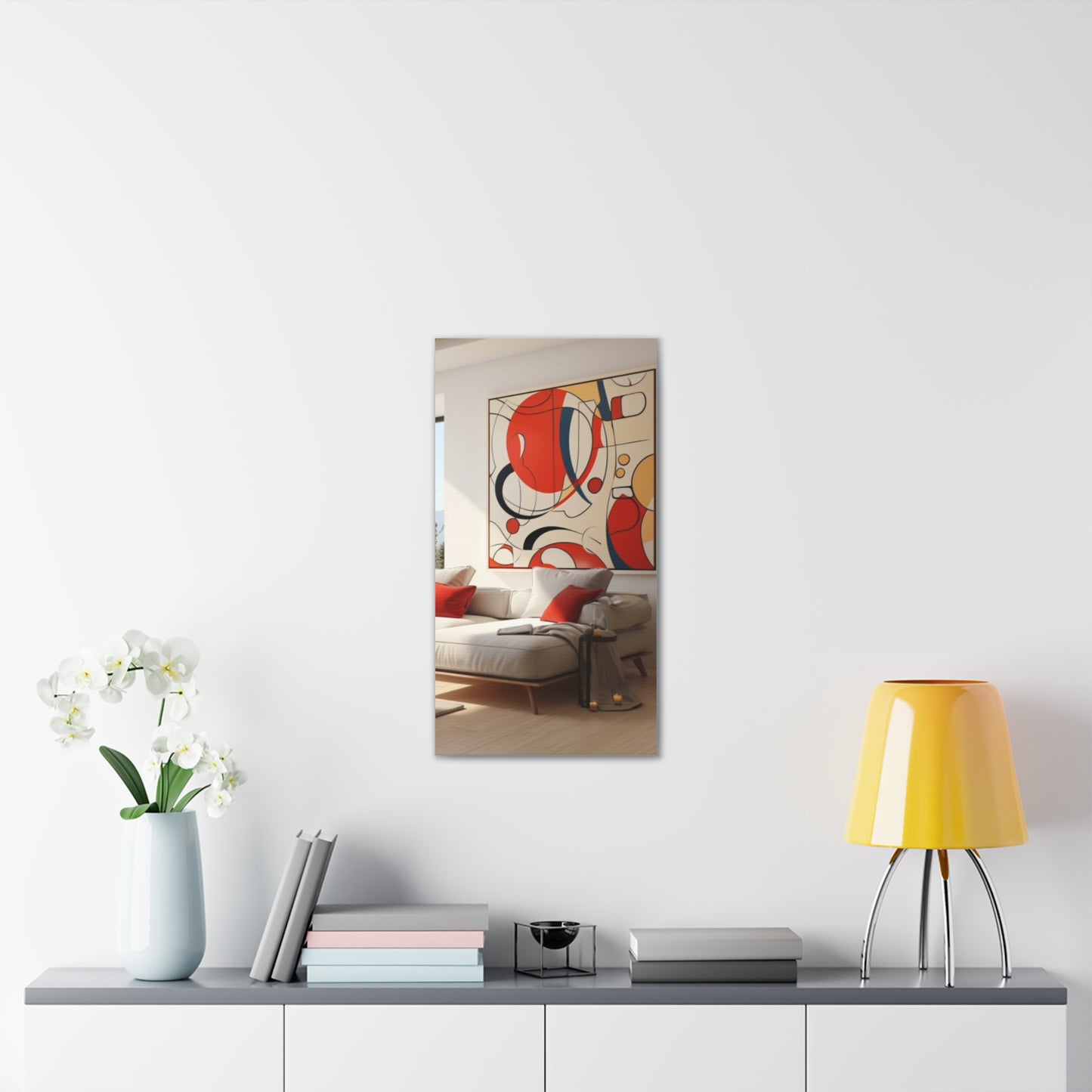 Crimson Elegance: A Symphony of Sophistication Canvas Print
