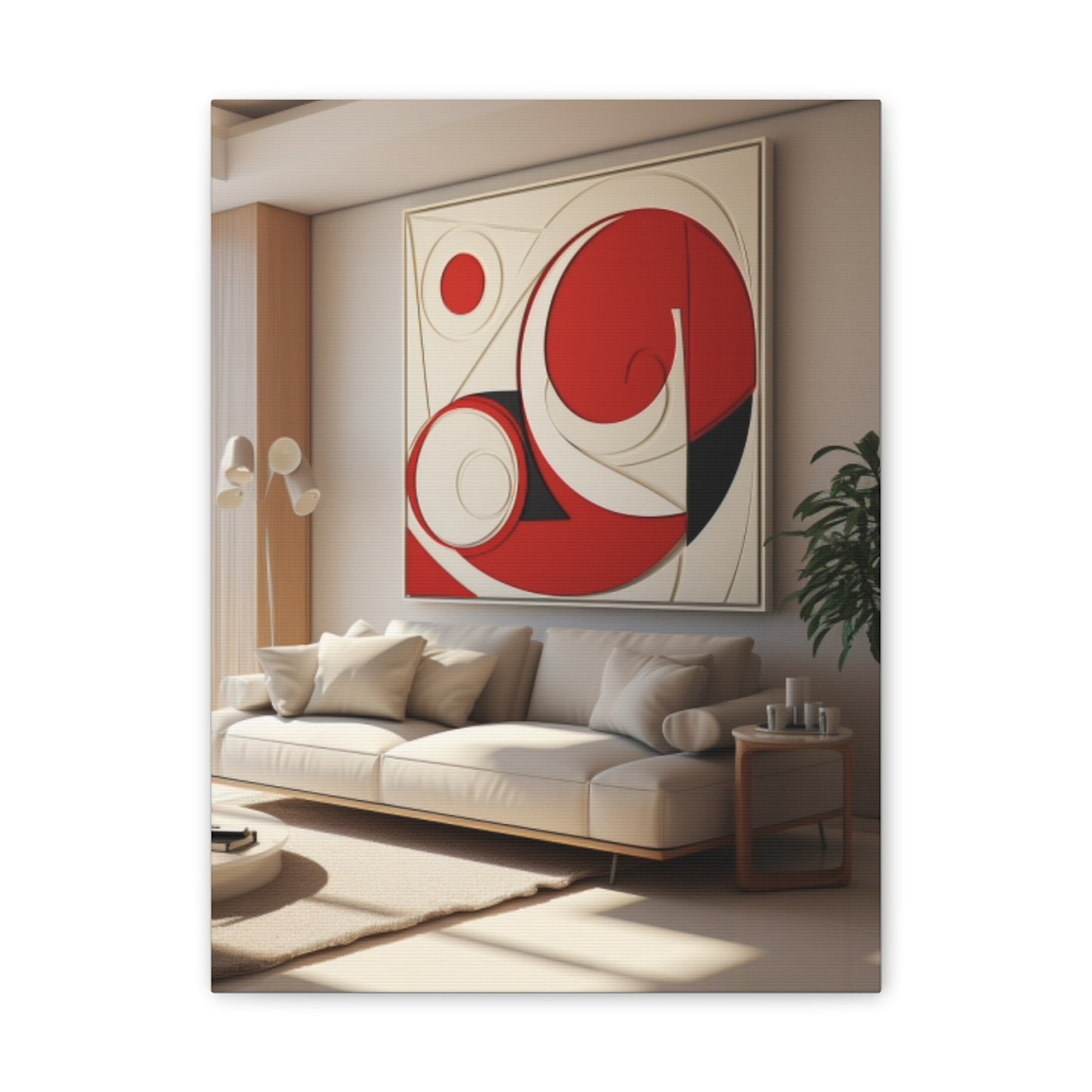 Crimson Elegance: A Symphony of Sophistication Canvas Print