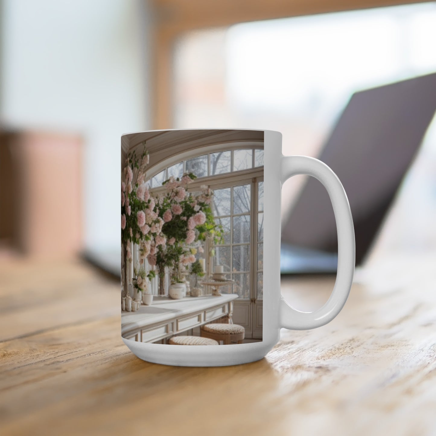 Elegant Kitchen Themed Ceramic Mug 15oz