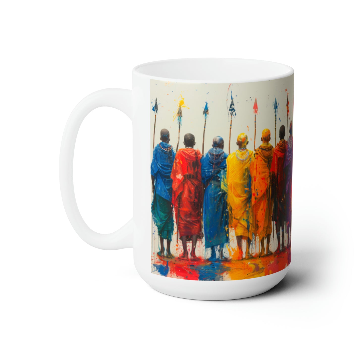 Artsy Abstract Ceramic Mug 15oz