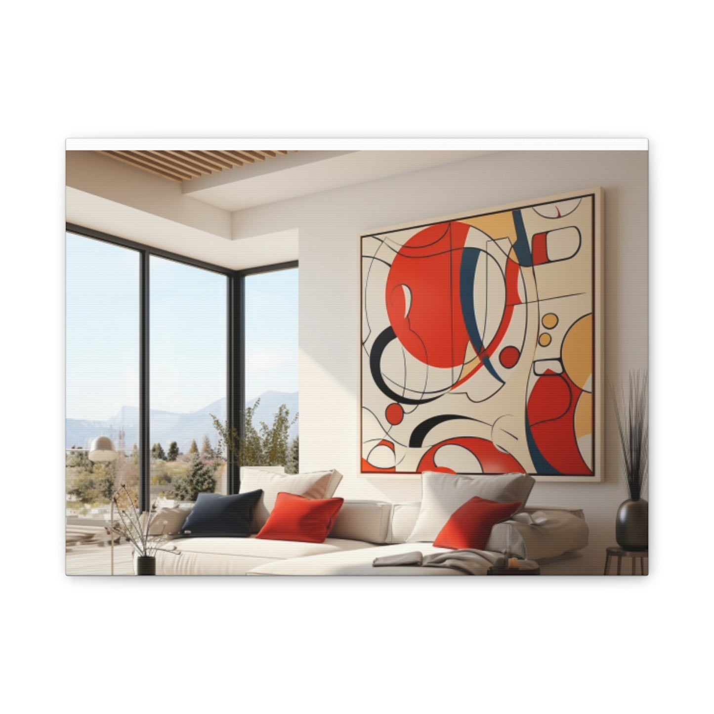 Crimson Elegance: A Symphony of Sophistication Canvas Print
