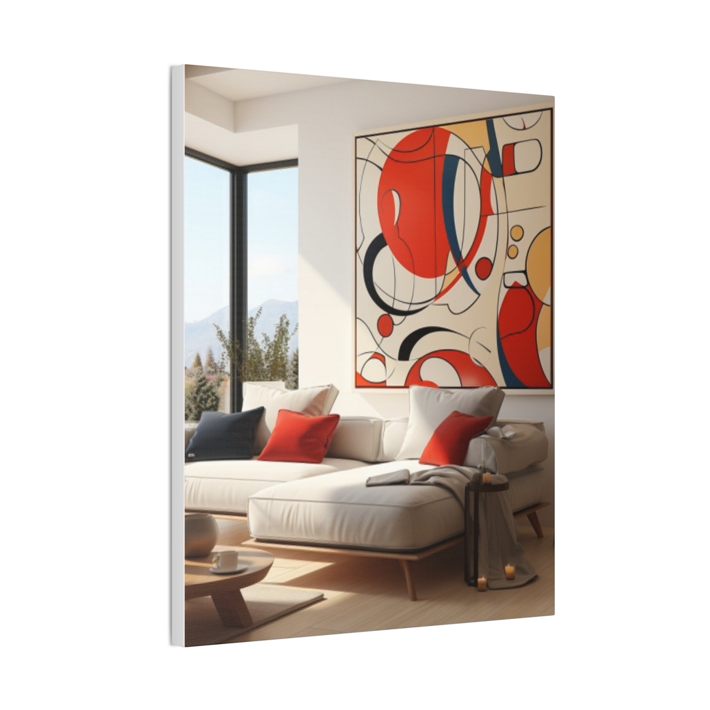 Crimson Elegance: A Symphony of Sophistication Canvas Print
